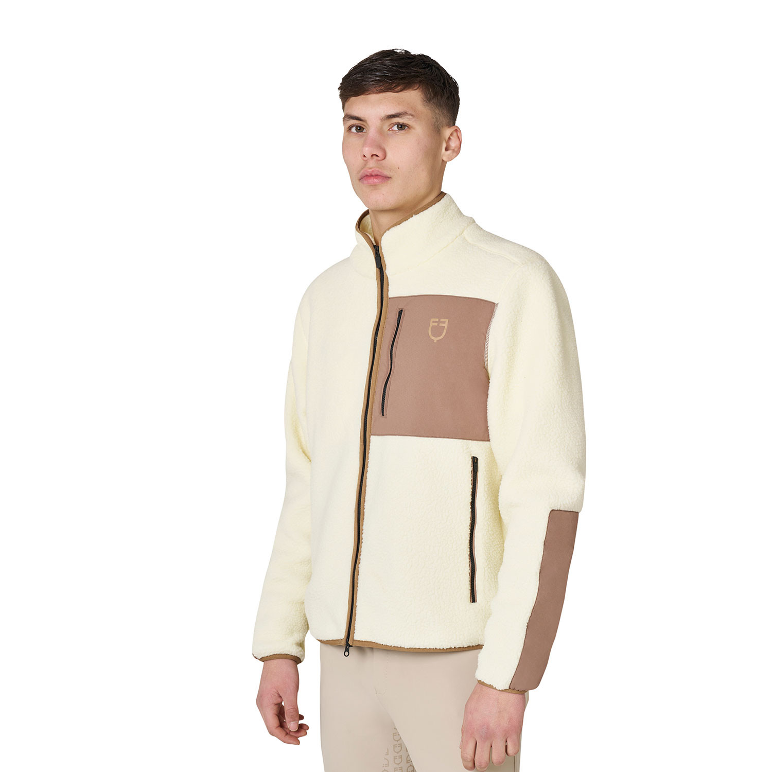 Teddy-Fleece-Sweatshirt für Herren mit Fronttasche