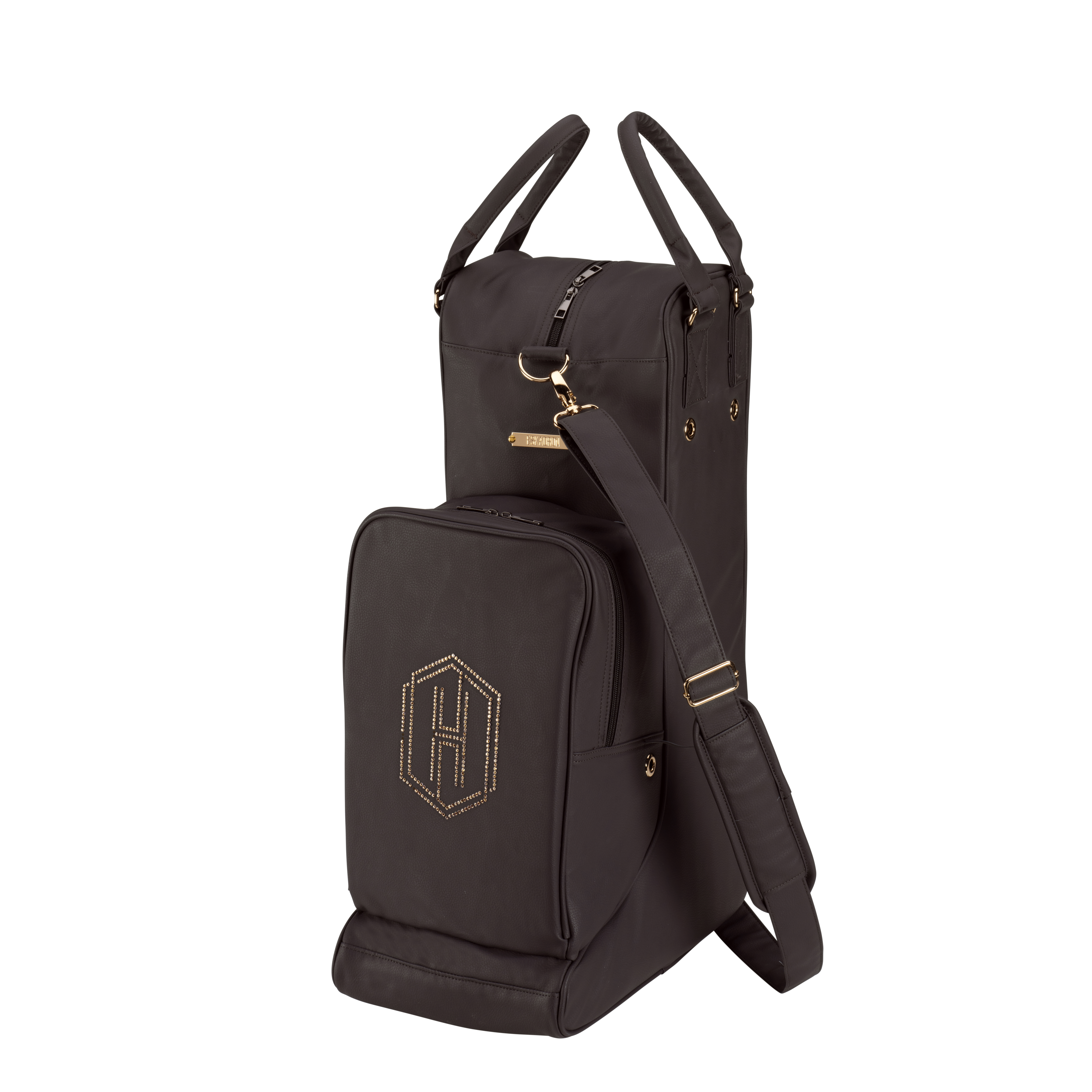 Stiefel-  u. Helmtasche Heritage in black truffle