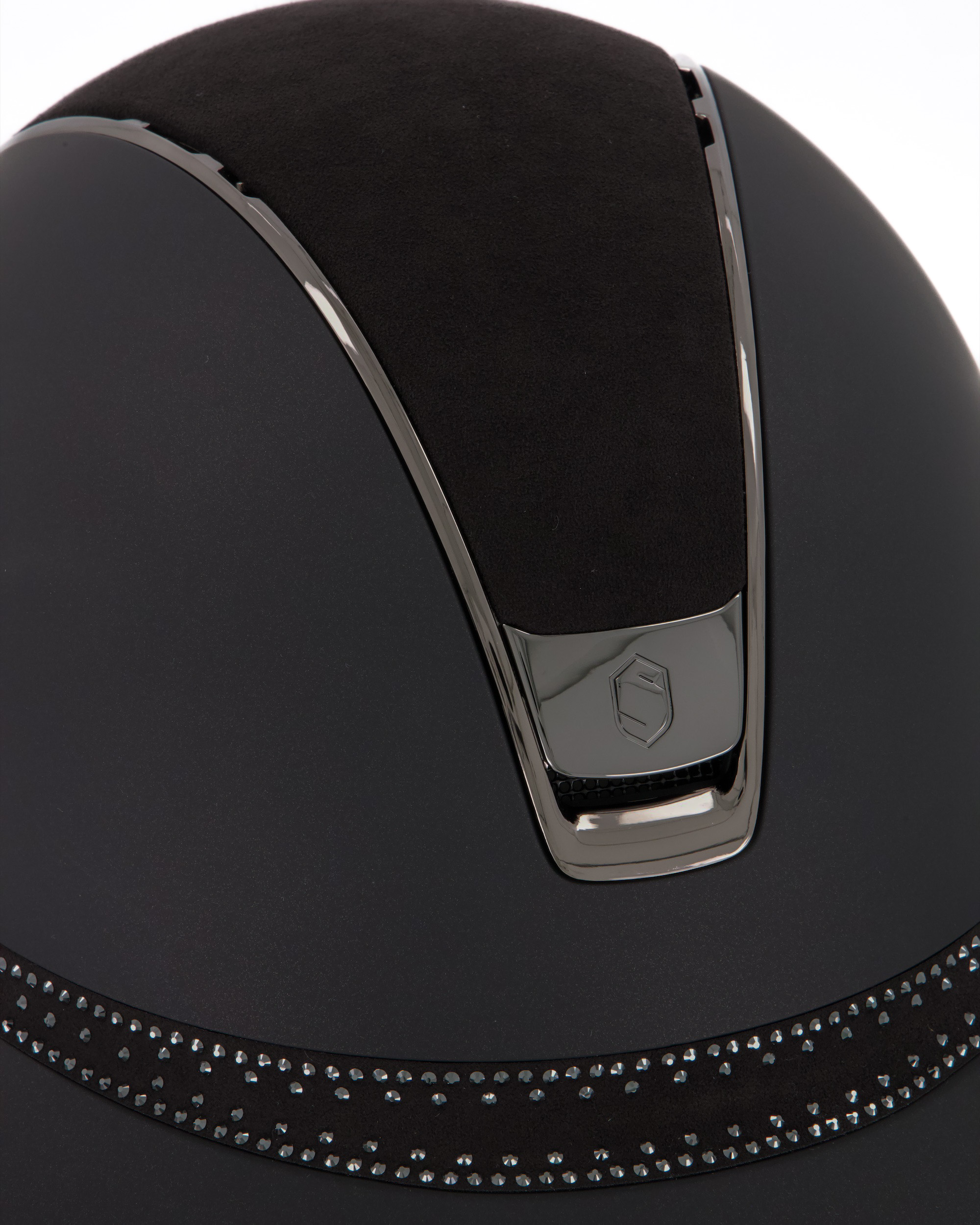 Reithelm 2.0 Miss Shield Shadomatt Black,Top Alcantara Black, Frontal Band Tiara Black, Trim Black Chrome, Blason Black Chrome in schwarz