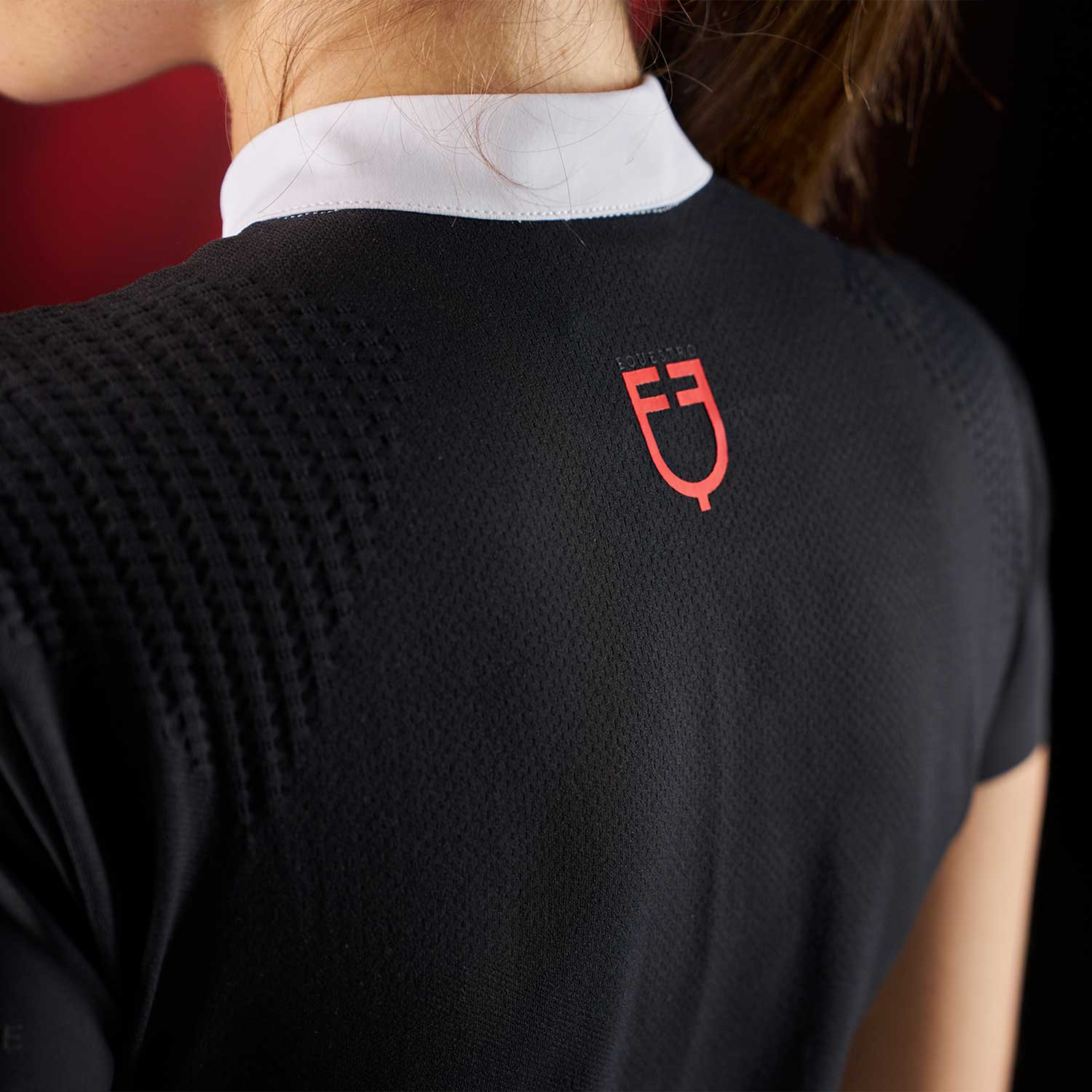 Damen-Turnierpoloshirt mit kurzen Ärmeln und Knöpfen