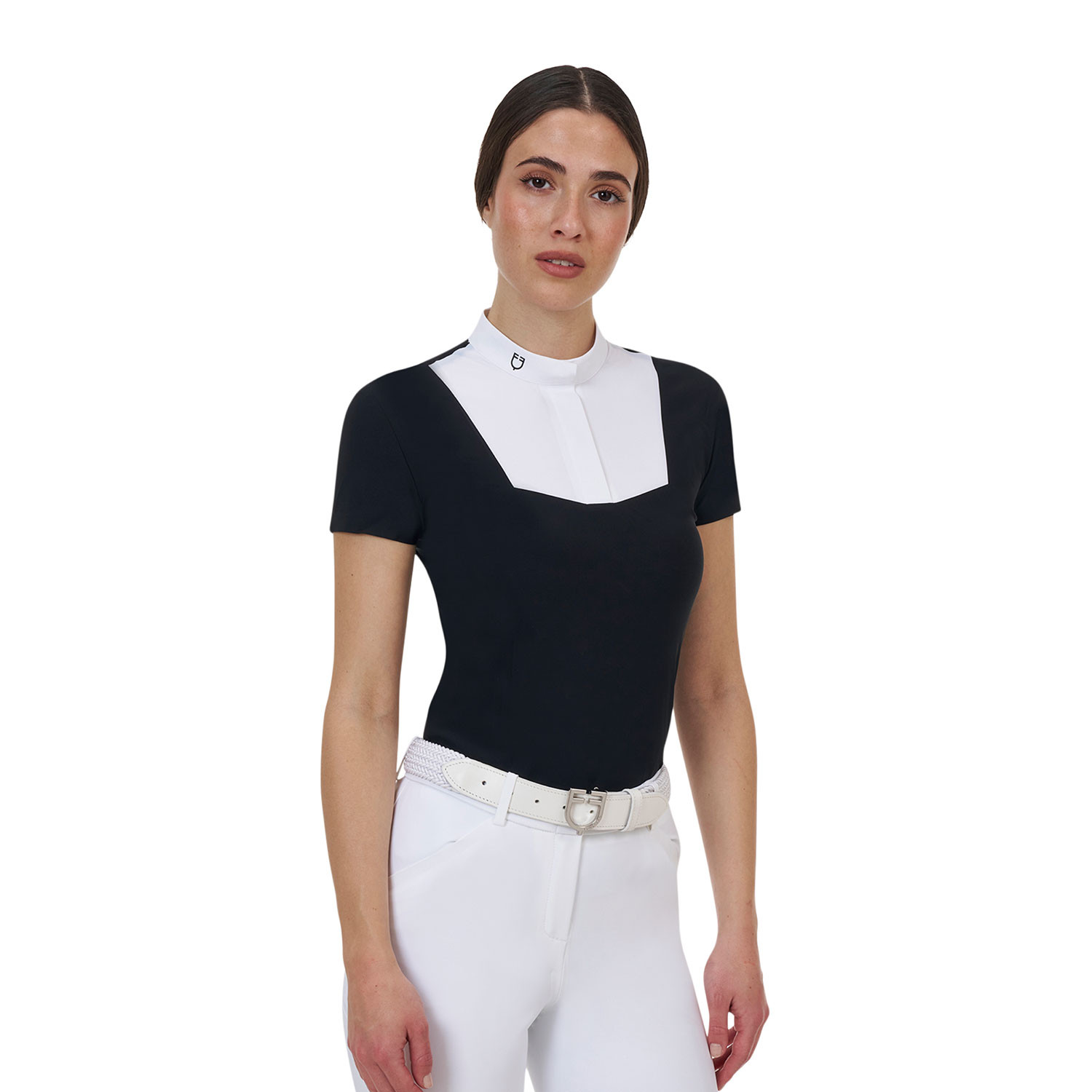 Damen-Turnierpoloshirt mit kurzen Ärmeln und Knöpfen