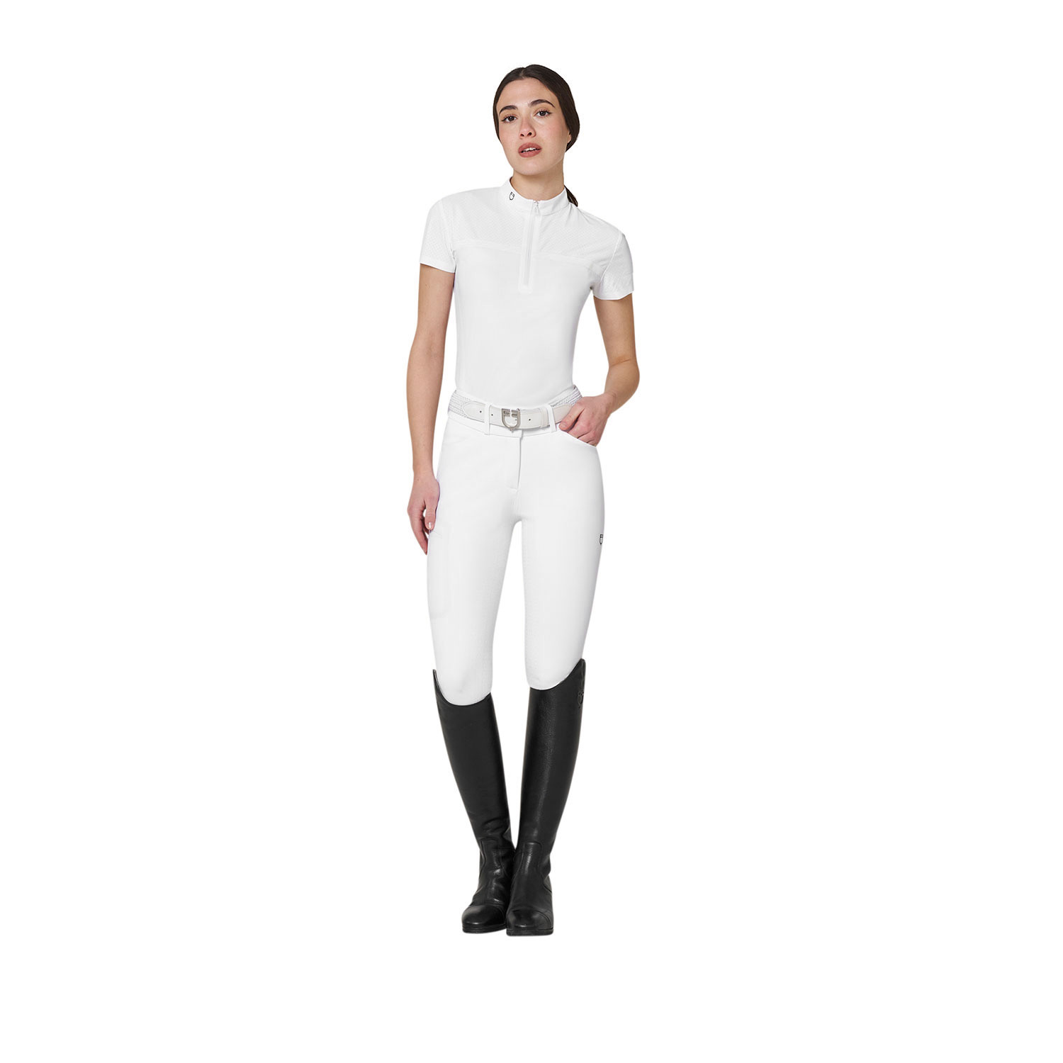 Ridertechnology Turnier-Polo-Shirt aus perforiertem Material