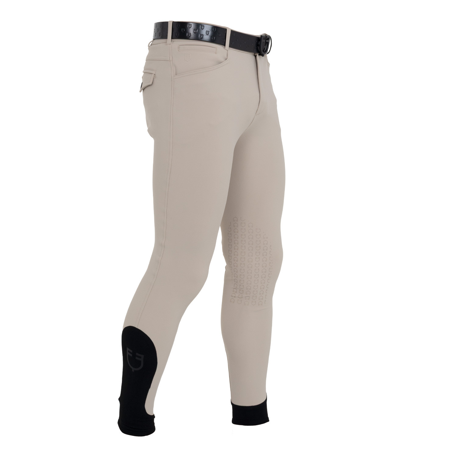 Herren-Reithose Slim Fit mit Kniebesatz