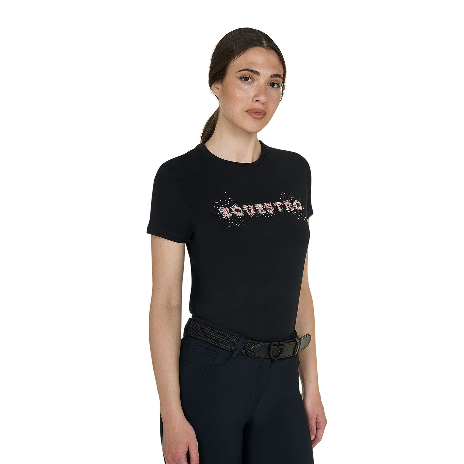 Baumwoll-T-Shirt Strass für Damen