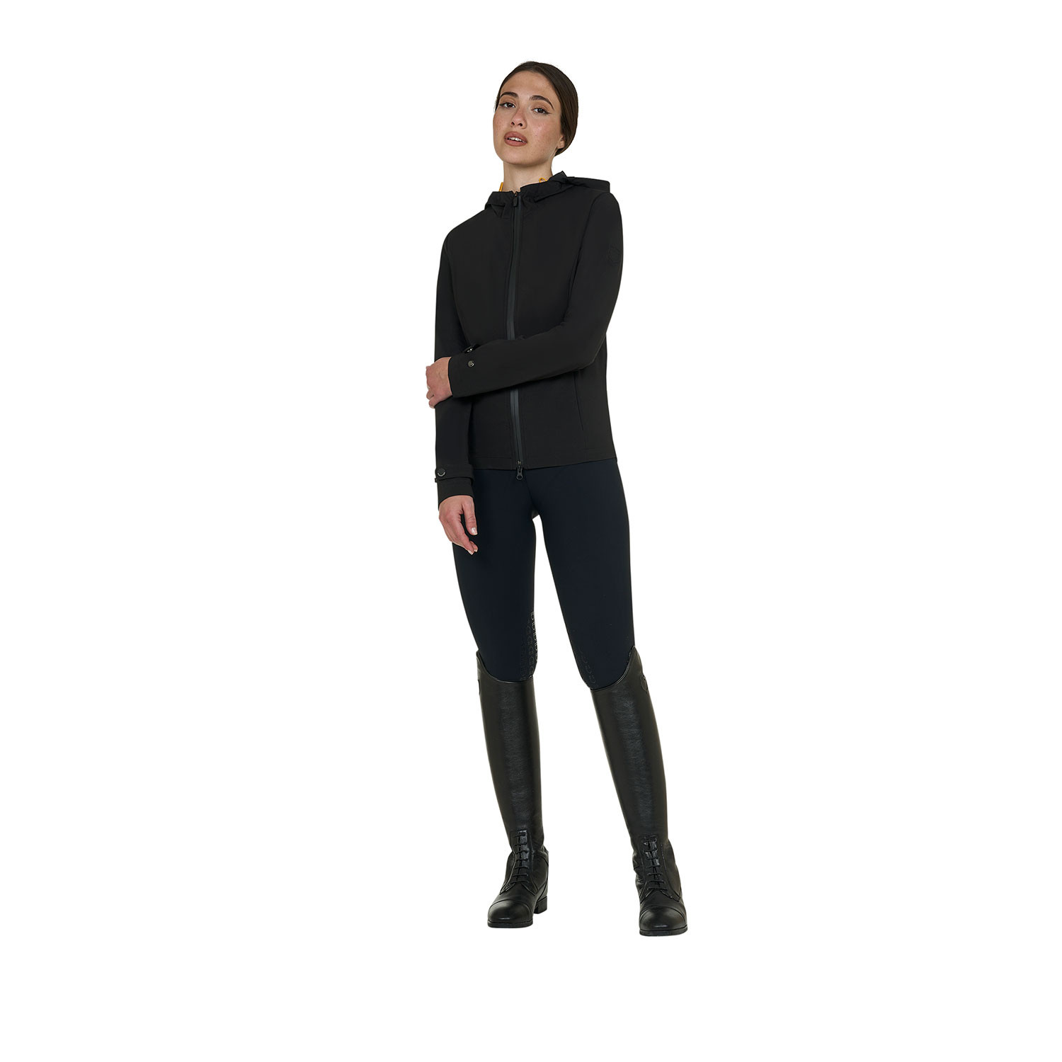 Schmal geschnittene Softshelljacke für Damen mit winddichtem Reißverschluss