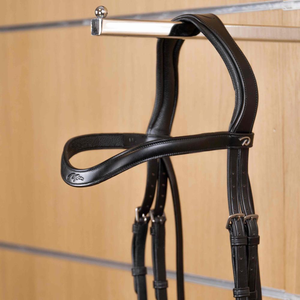 Browband V-shape flat leather