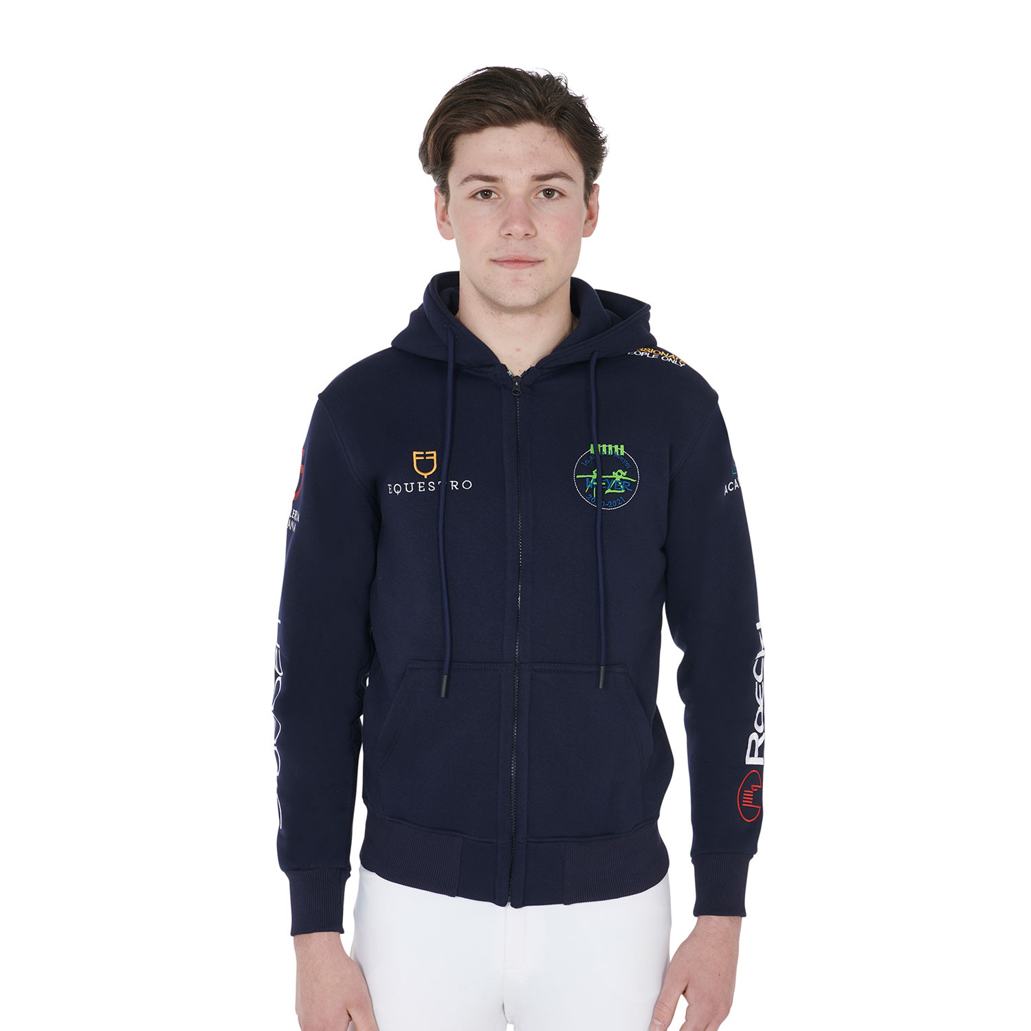 Herren-Sweatshirt mit Kapuze und Multi-Logo