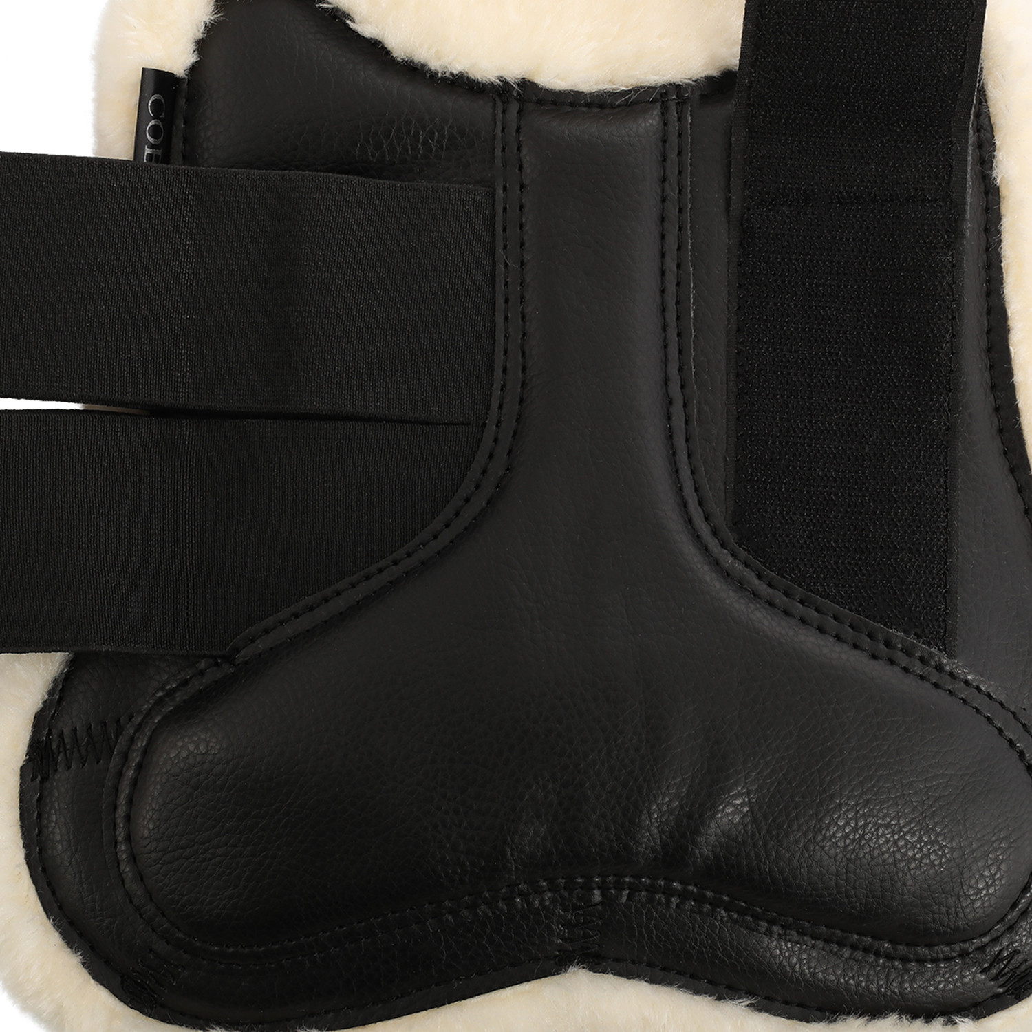 Spring-Sehnenprotektoren mit Lammfellimitat & Klettverschluss