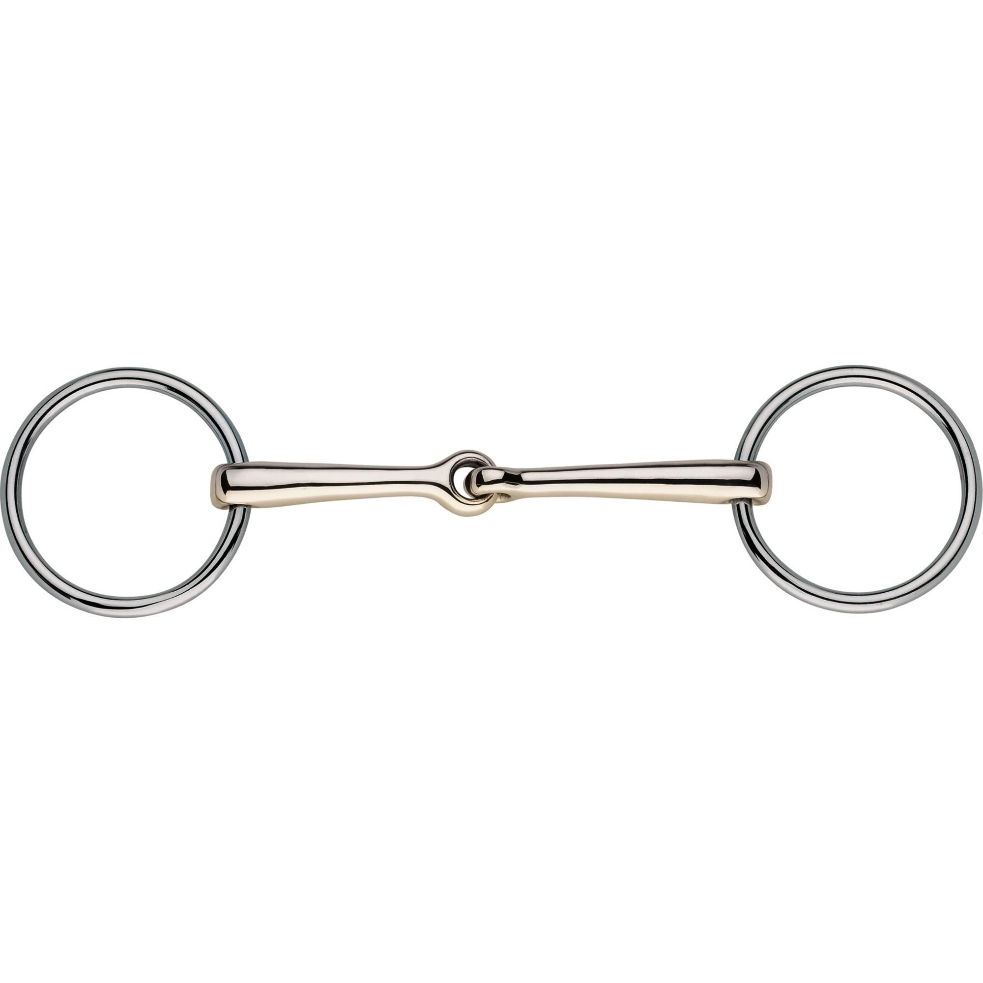 Sensogan snaffle bit, single broken, 14 mm 