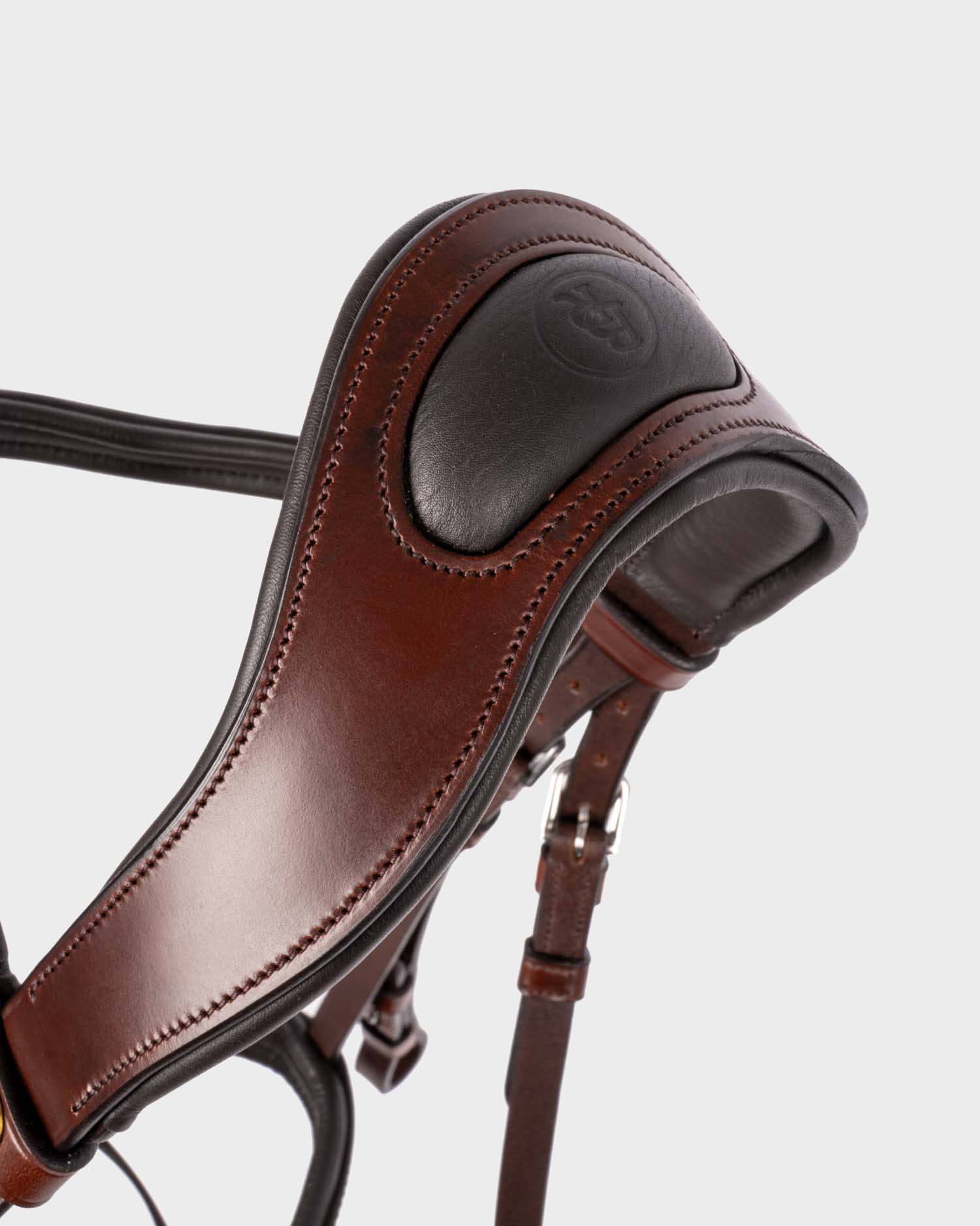 Snaffle bridle Luton anatomical in oak/silver