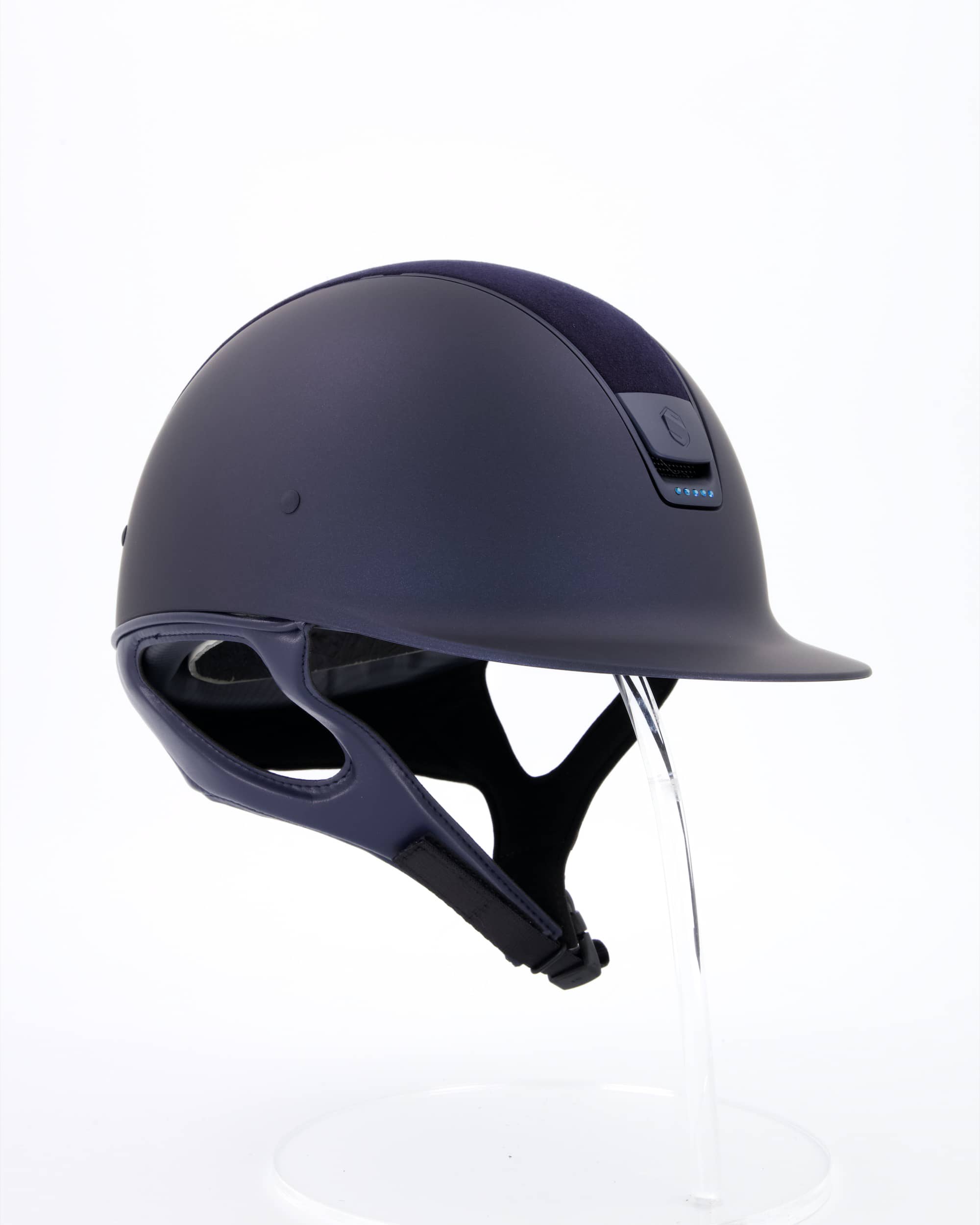Riding helmet Shadowmatt Limited Edition Alcantara 5 Swarovski in blue