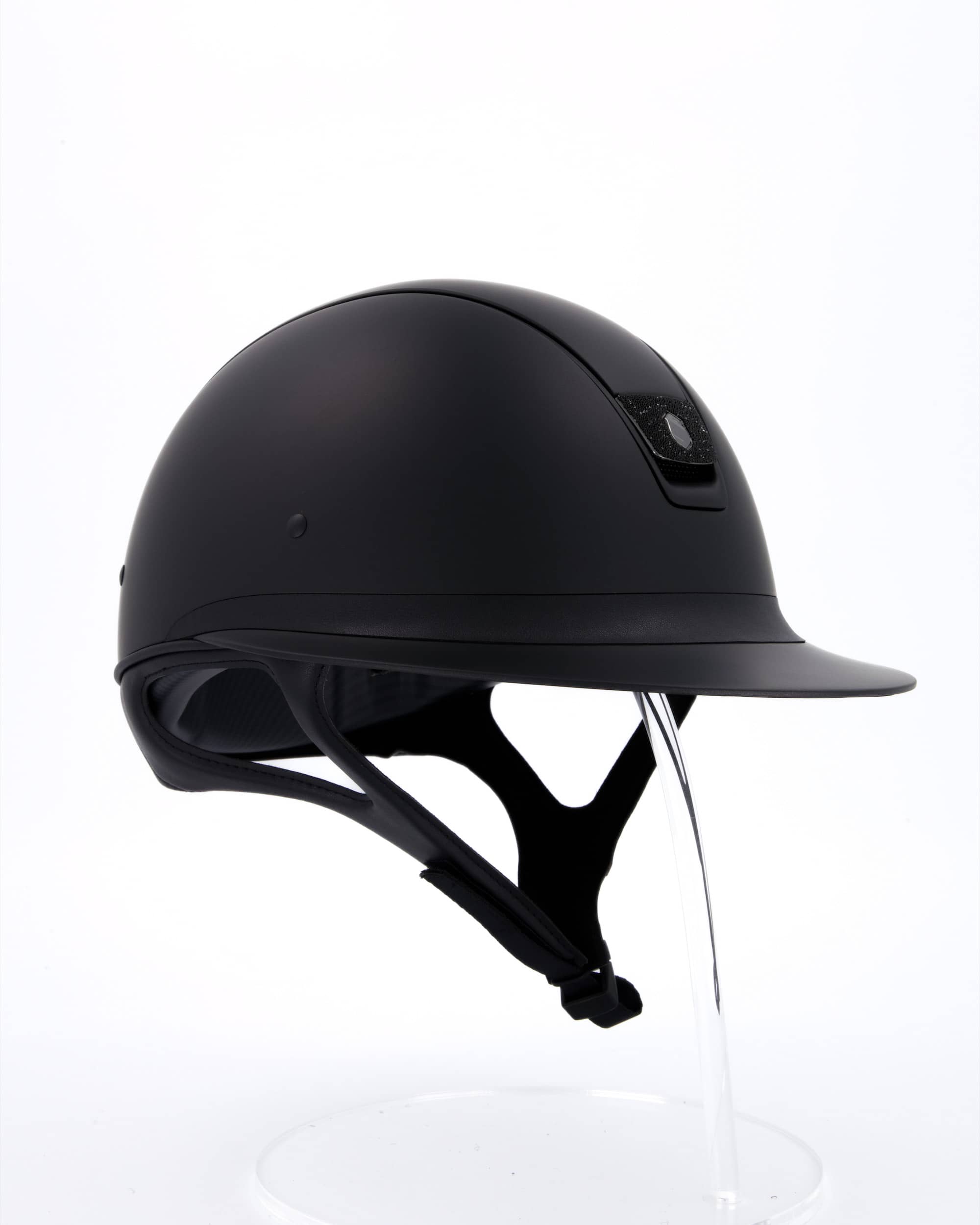 Reithelm Miss Shield Shadowmatt Black, Top u. Fontal Band Shadowmatt Black,Trim Matt Black, Blason Crystal Fabric Black