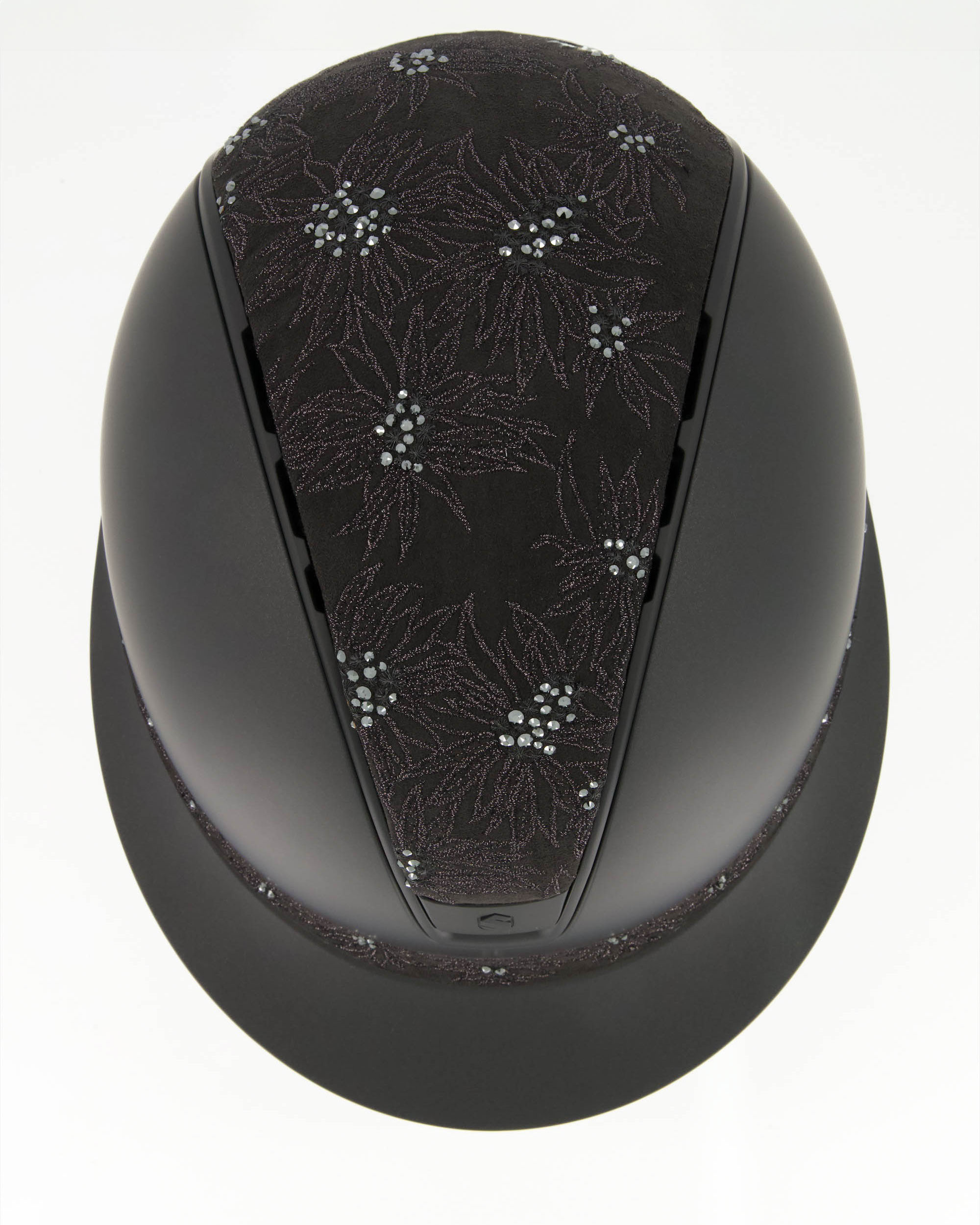 Reithelm 2.0 Miss Shield Shadowmatt Black,Top u. Frontal Band Spring Flower, Trim u. Blason Matt Black in schwarz