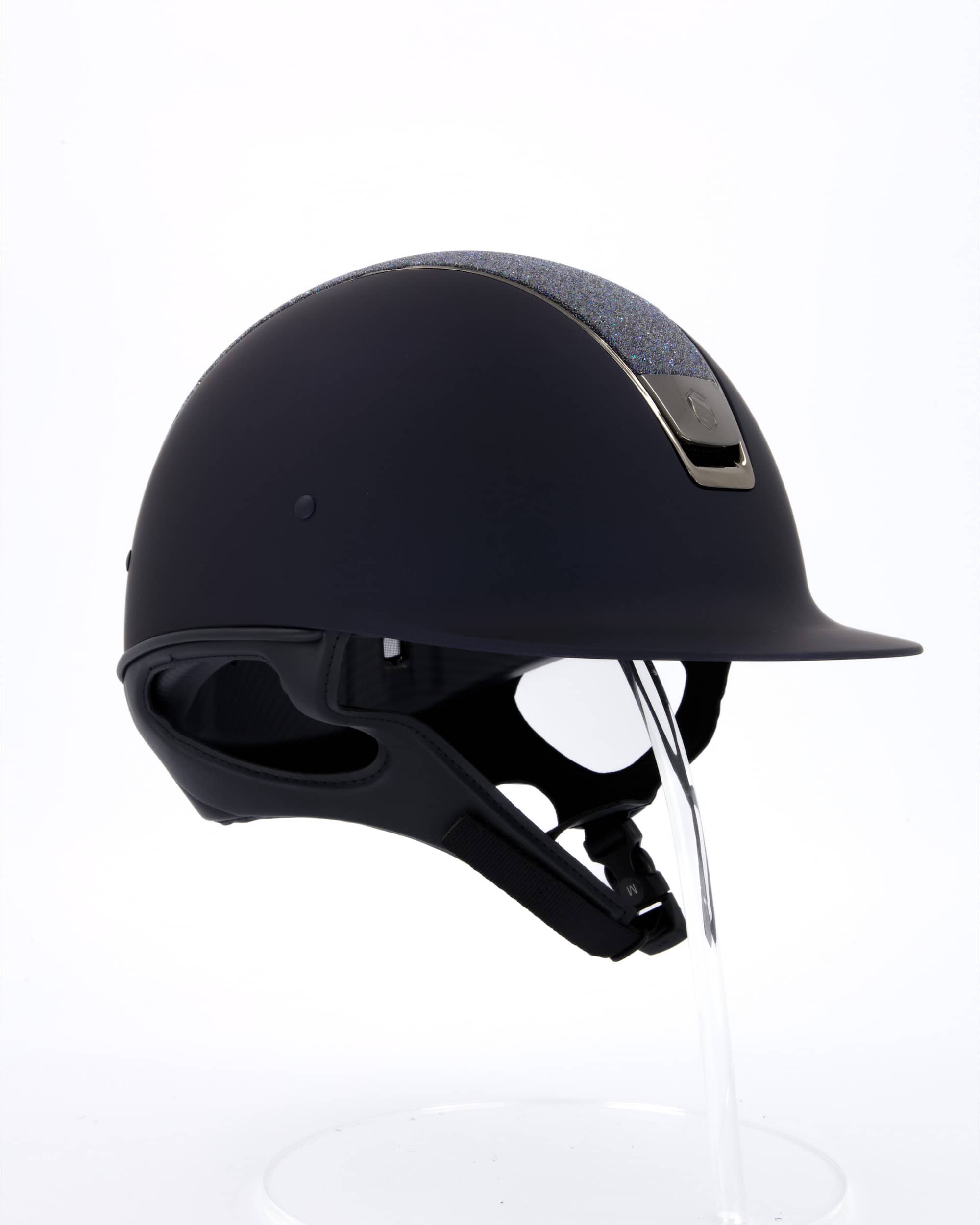 Riding helmet Shadowmatt Top Crystal Fabric Paradise Shine in blue