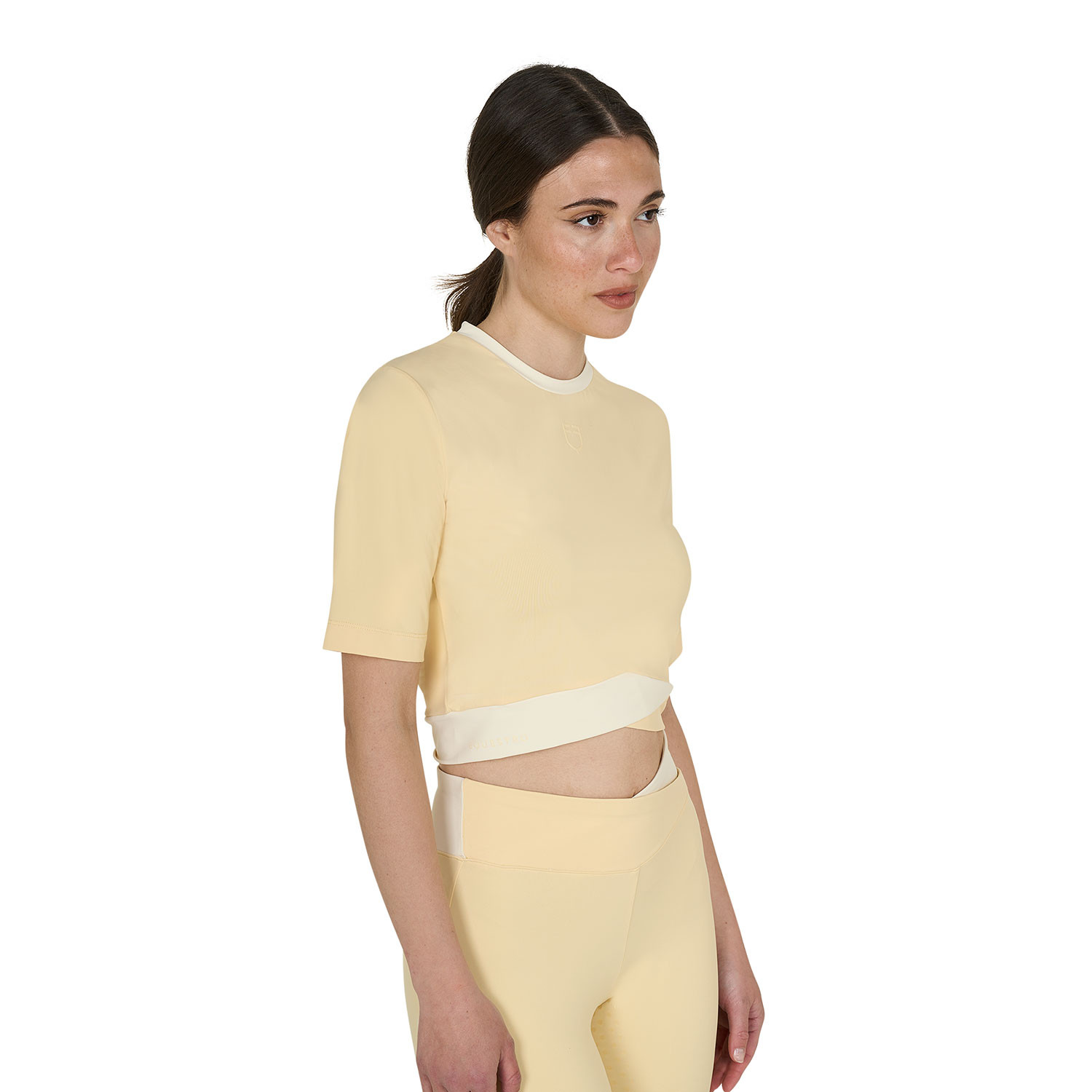 Cropped T-Shirt für Damen aus Funktionsmaterial