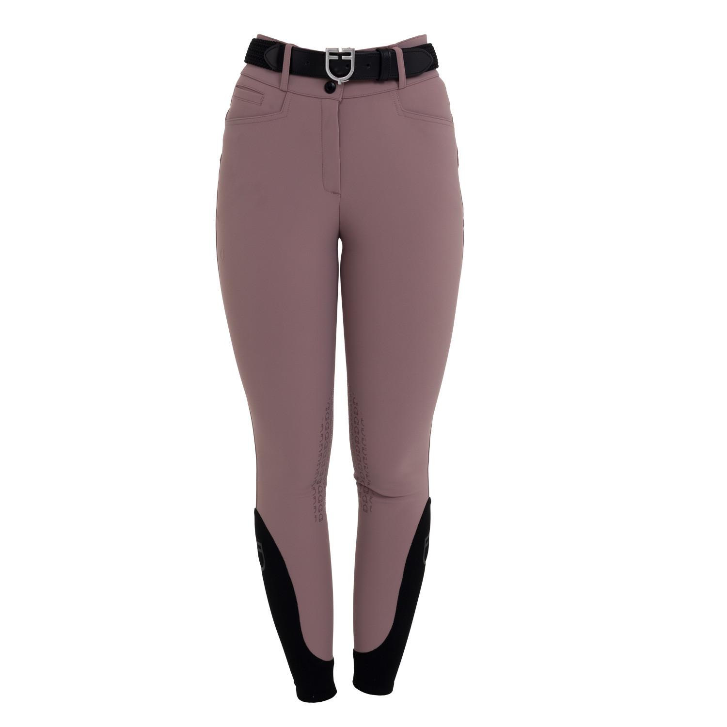 Damen-Reithose High-Waist mit Kniebesatz