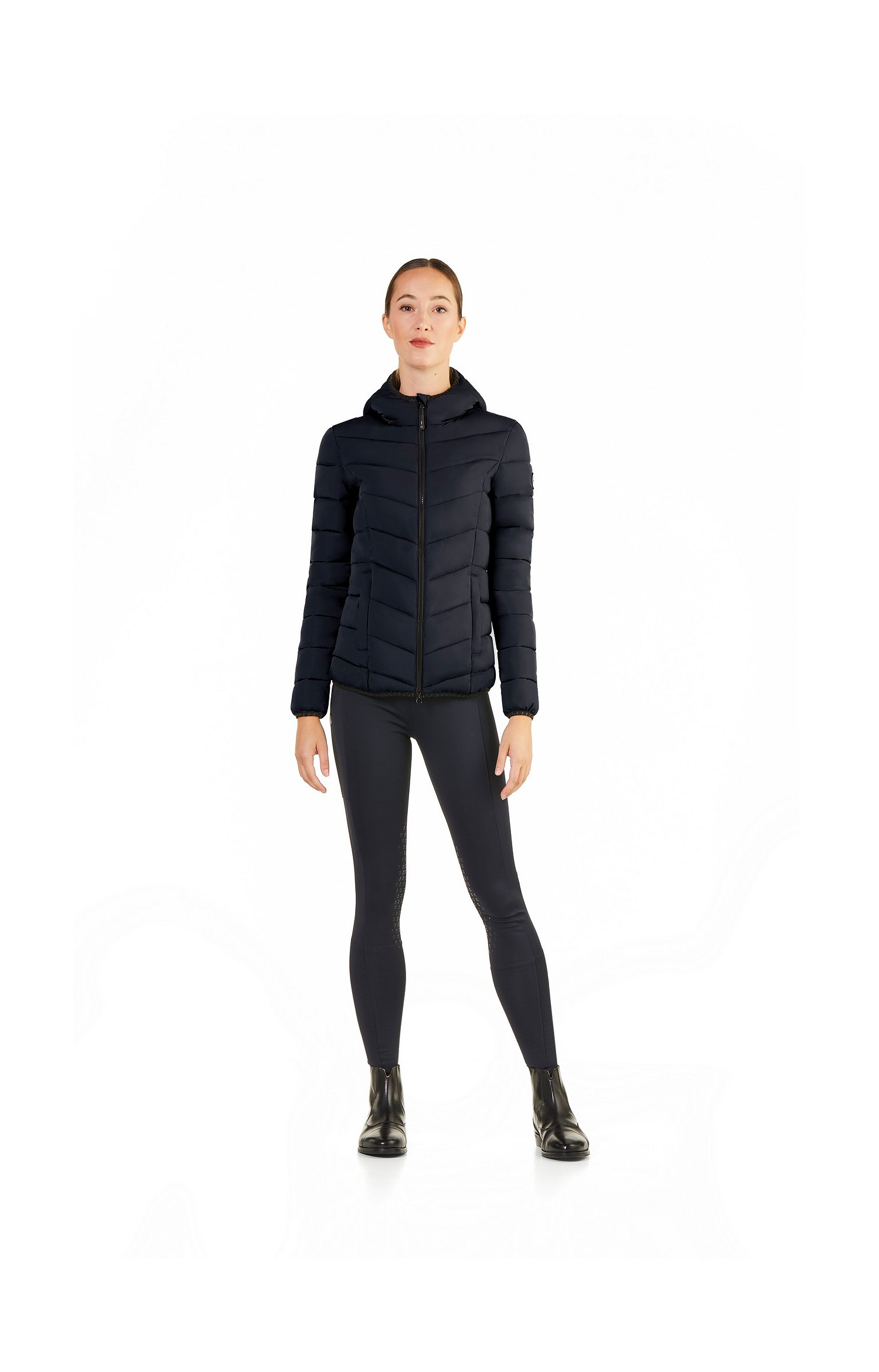 Kurze Steppjacke Febe mit Kapuze