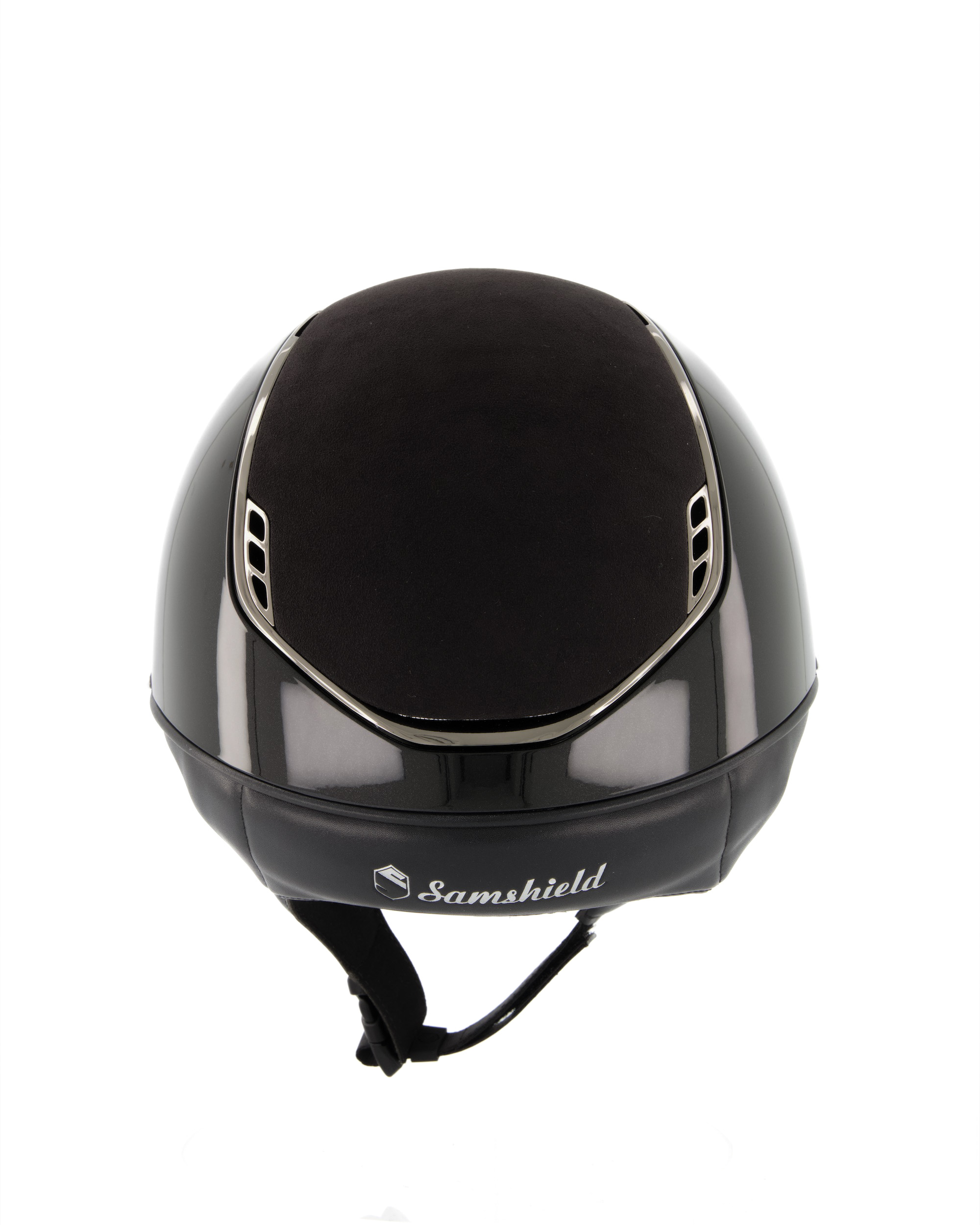 Riding helmet 2.0 Miss Shield Shadowglossy Alcantara 5 Swarovski in black