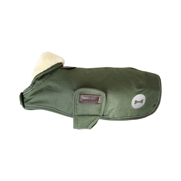 Dog coat waterproof 300g in olive