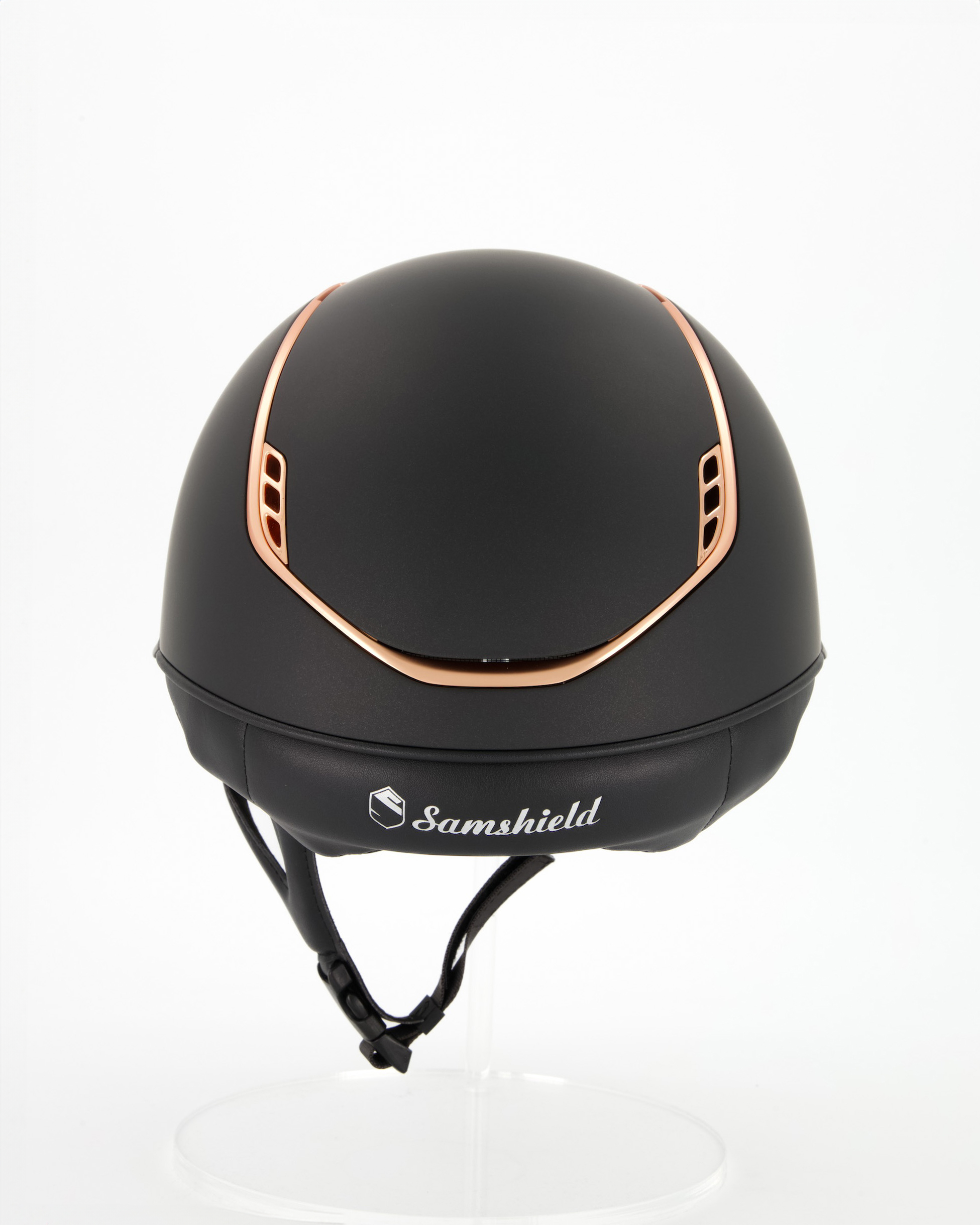 Reithelm 2.0 Miss Shield Shadowmatt Black Trim Matt PinkGold Blason Crystal Fabric Pink Gold in schwarz