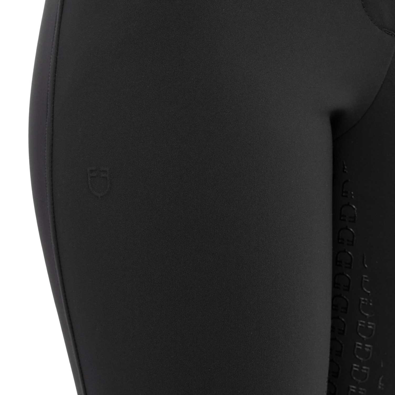 Pantalon d'équitation femme taille haute à fond intégral en tissu bi-stretch