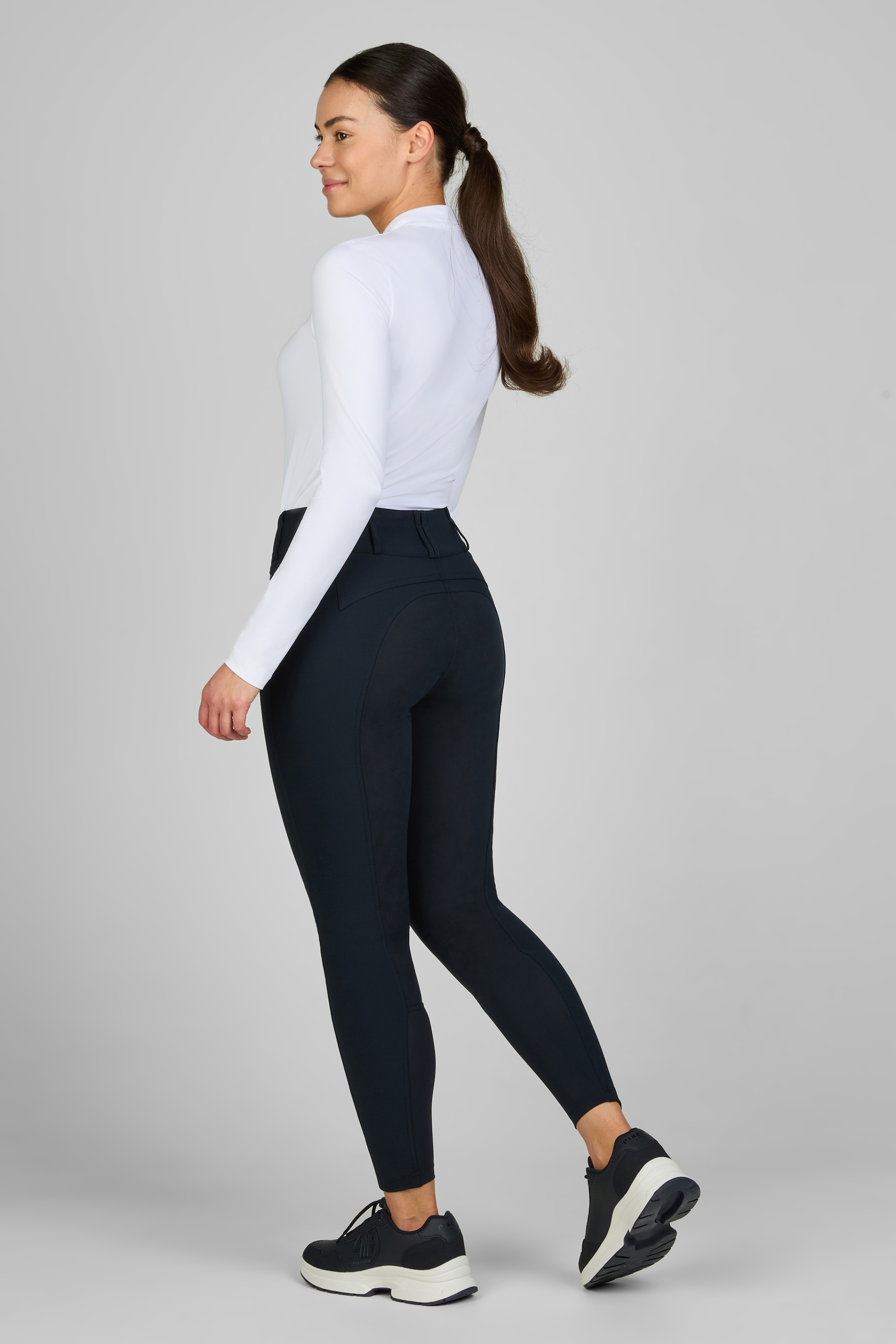 Reithose Damen Candela Kunstleder Ganzbesatz