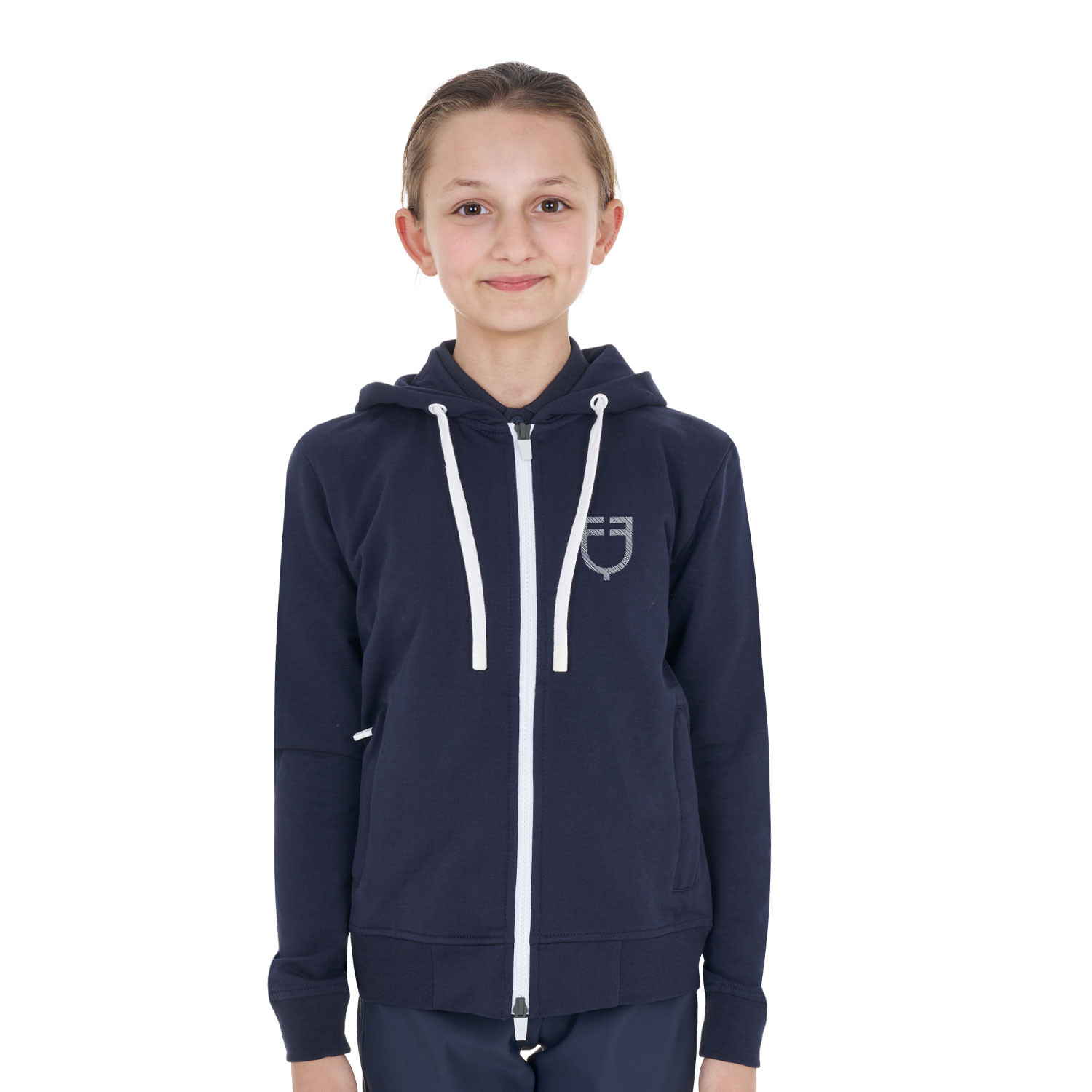 Unisex-Kapuzensweatshirt für Kinder mit Frontreißverschluss