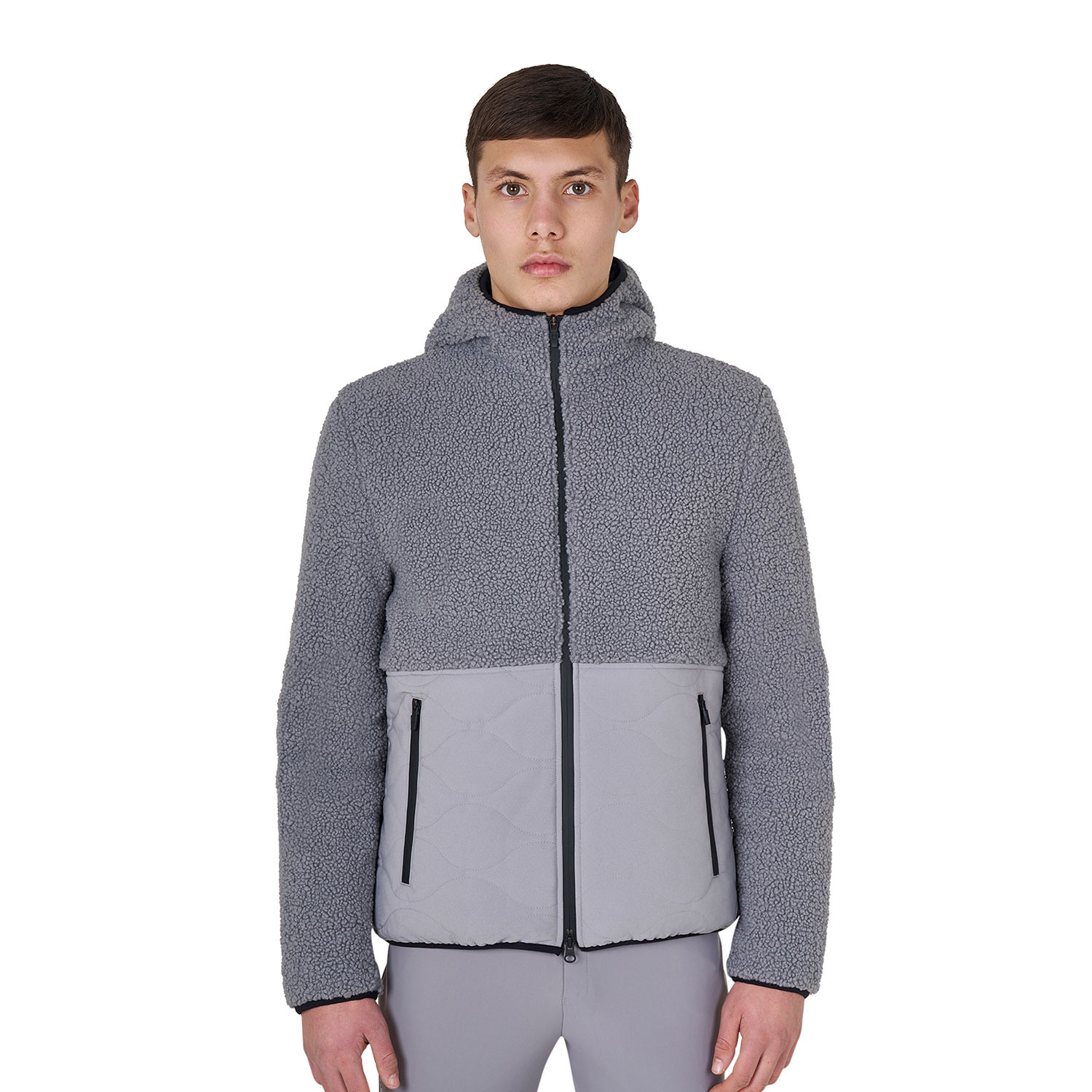 Wasserdichte Herren-Jacke mit Teddy-Einsätzen