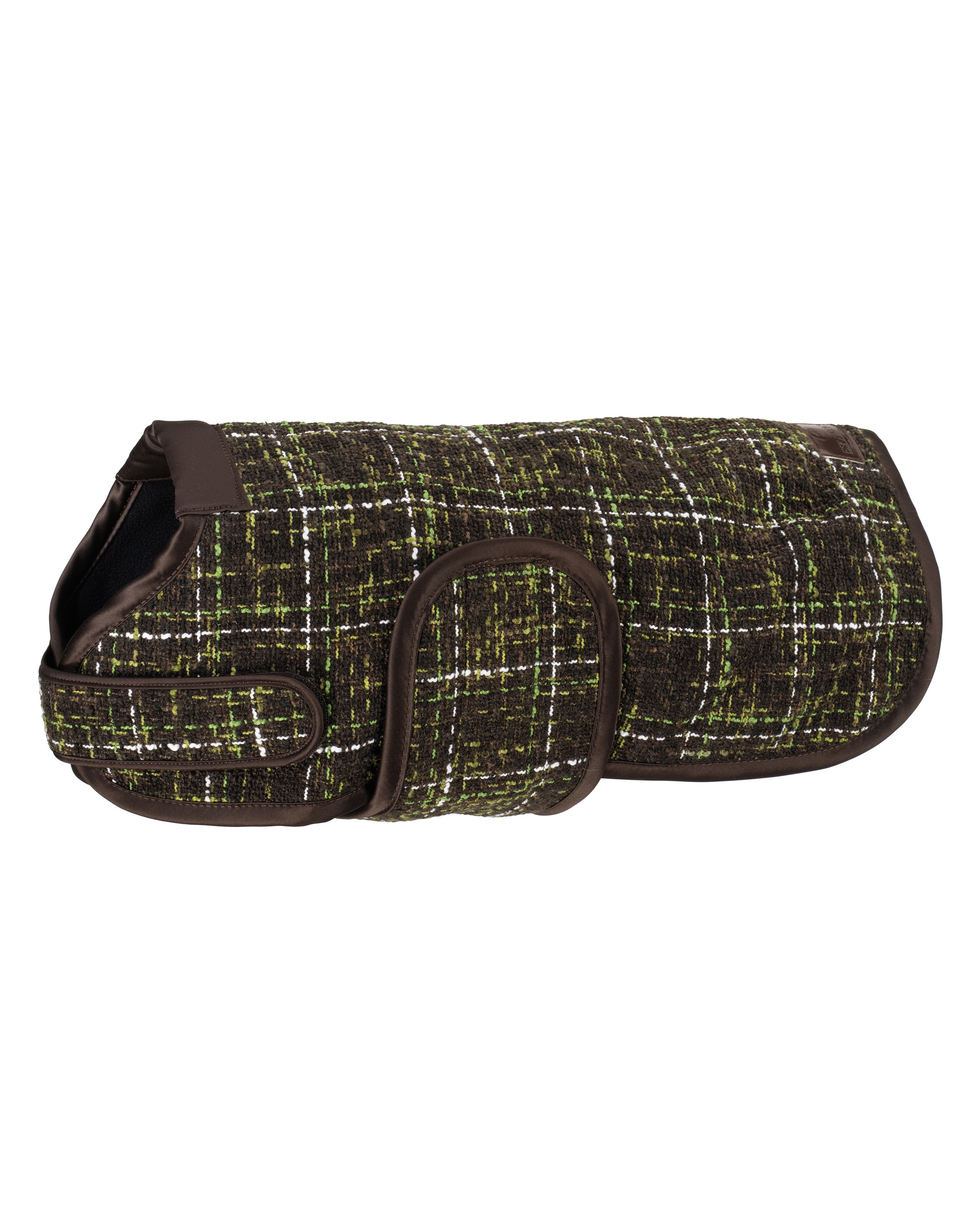 Bouclé Platinum dog coat in teak brown