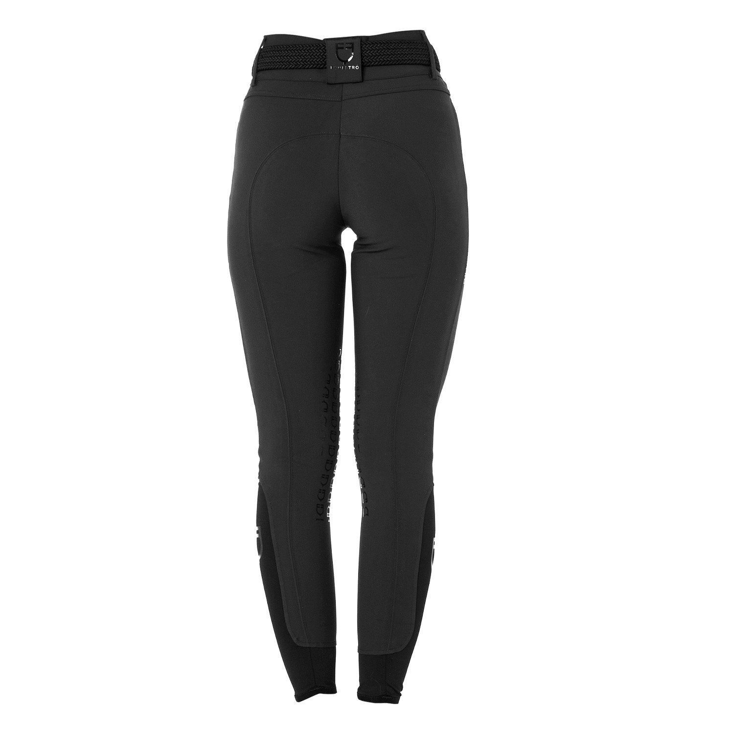 Damen-Reithose mit hohem Bund, Kniebesatz und Fleecefutter