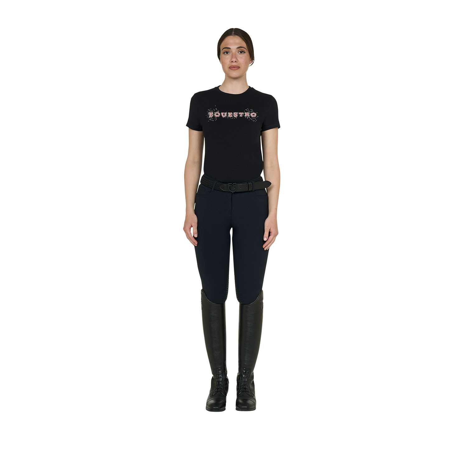 Baumwoll-T-Shirt Strass für Damen