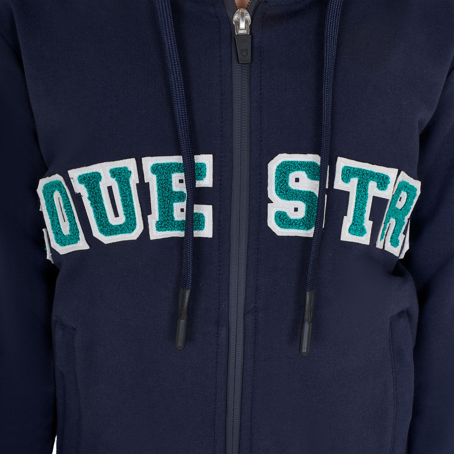 Kinder-Hoodie mit Reißverschluss und Schwamm-Schriftzug