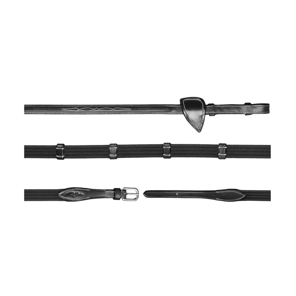5/8" (16 mm) rênes à croisillons avec 9 barrettes cuir