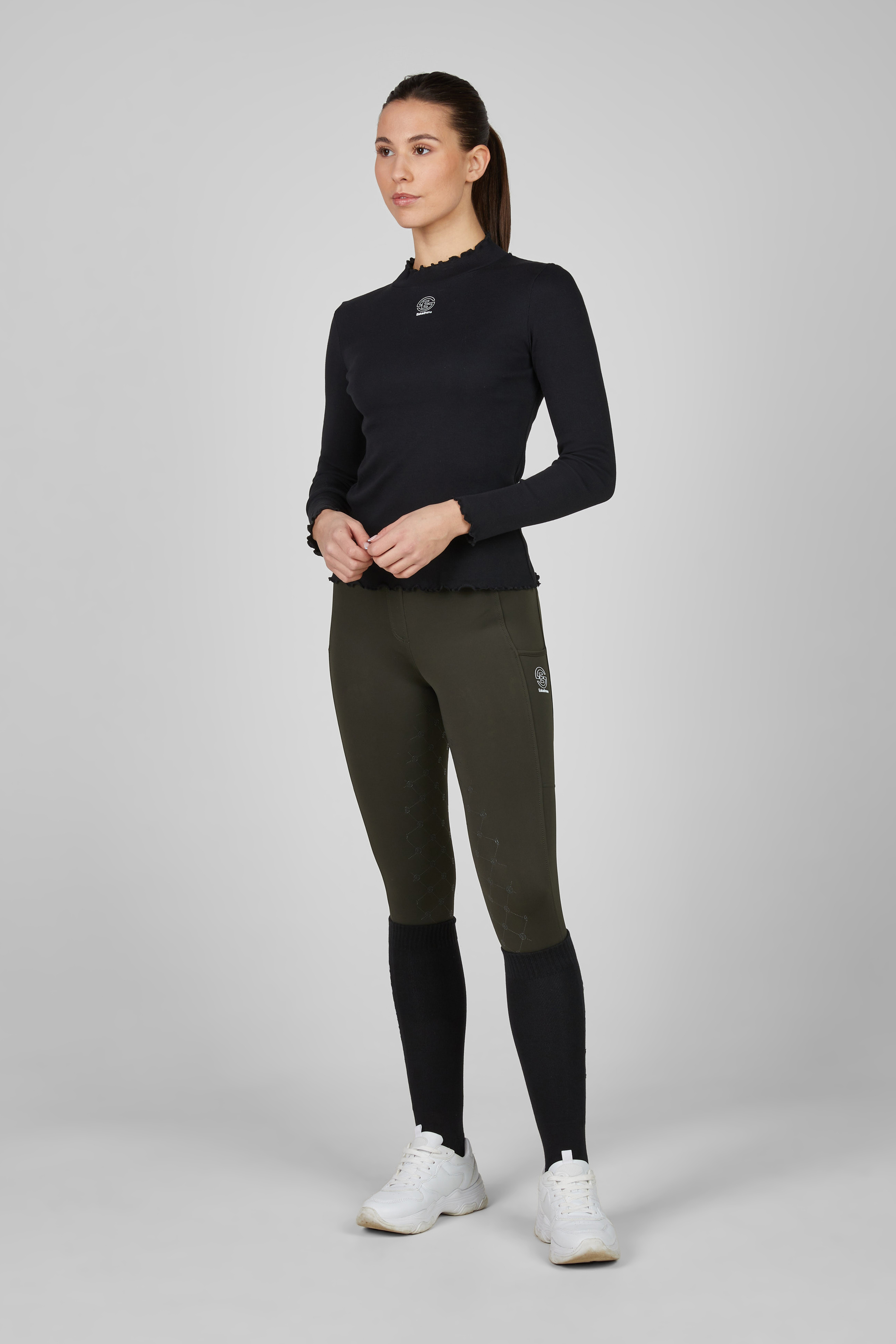 Rollkragenshirt Damen Rib Dynamic