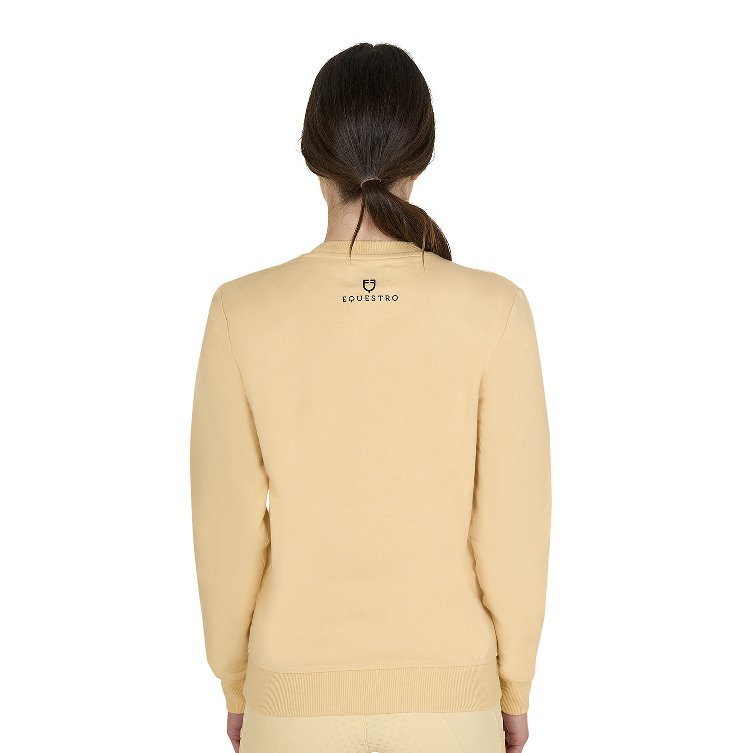 Damen-Rundhalssweatshirt mit Brustlogo