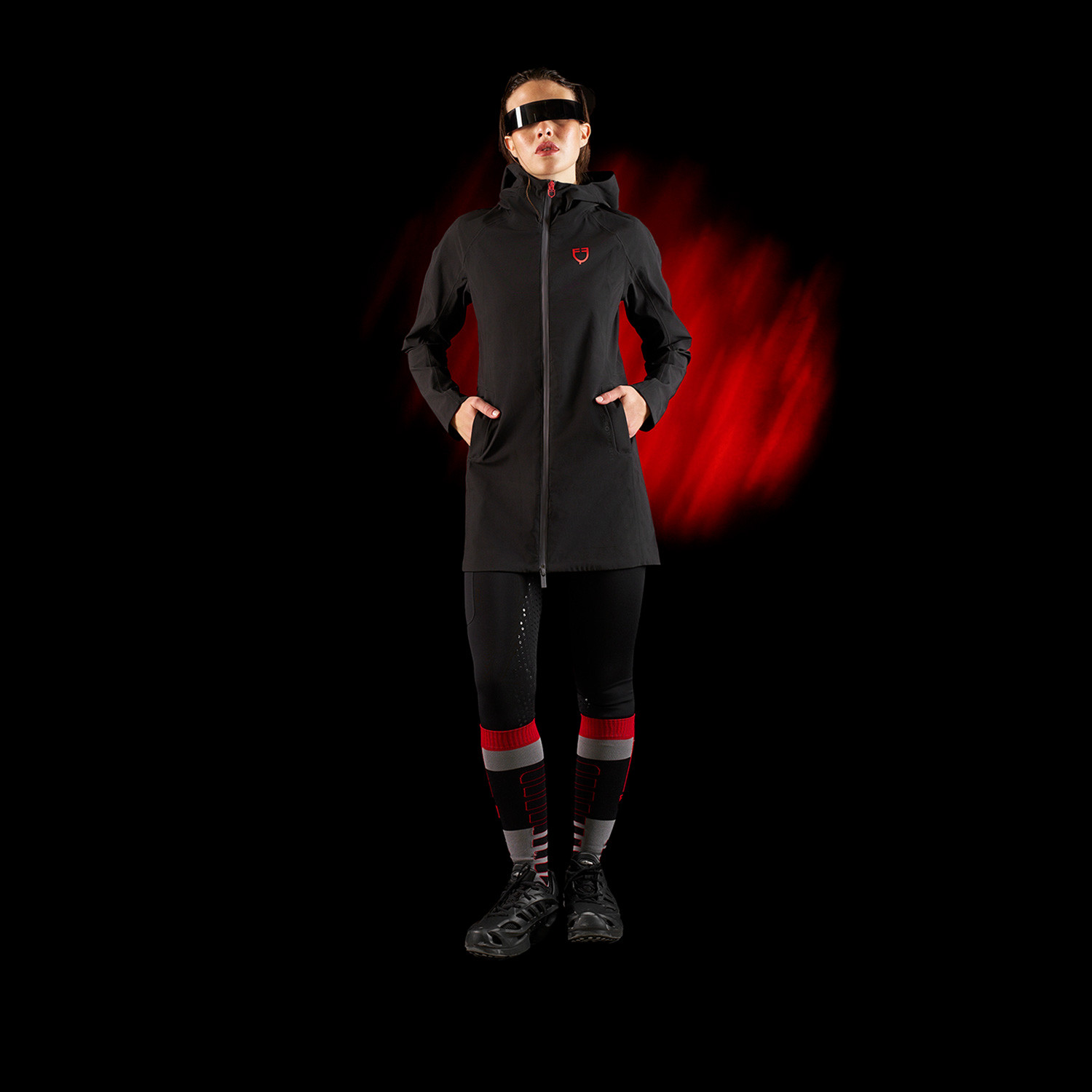 Ridertechnology Damen-Shelljacke wasserdicht lang