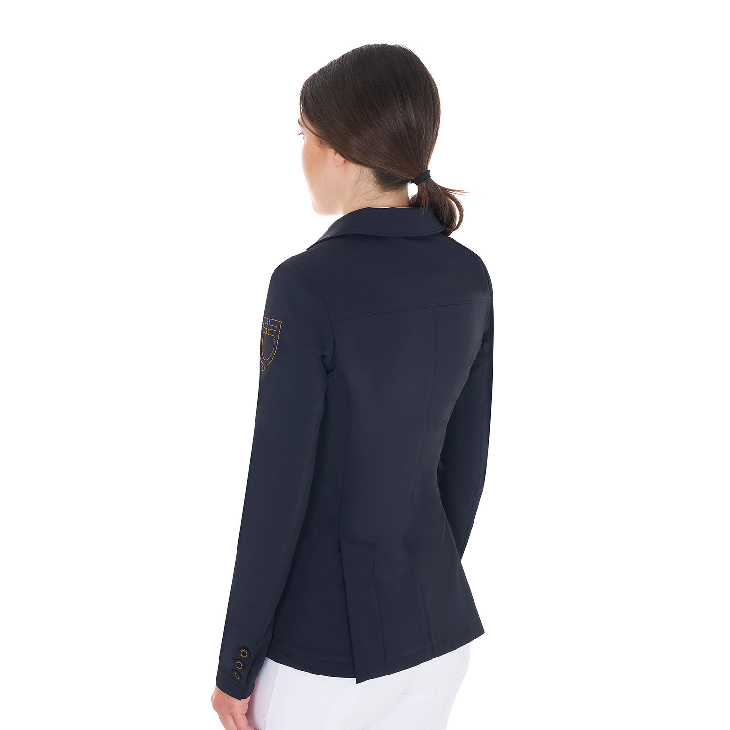 Damen-Turnierjacket mit kontrastfarbenem, gesticktem Logo