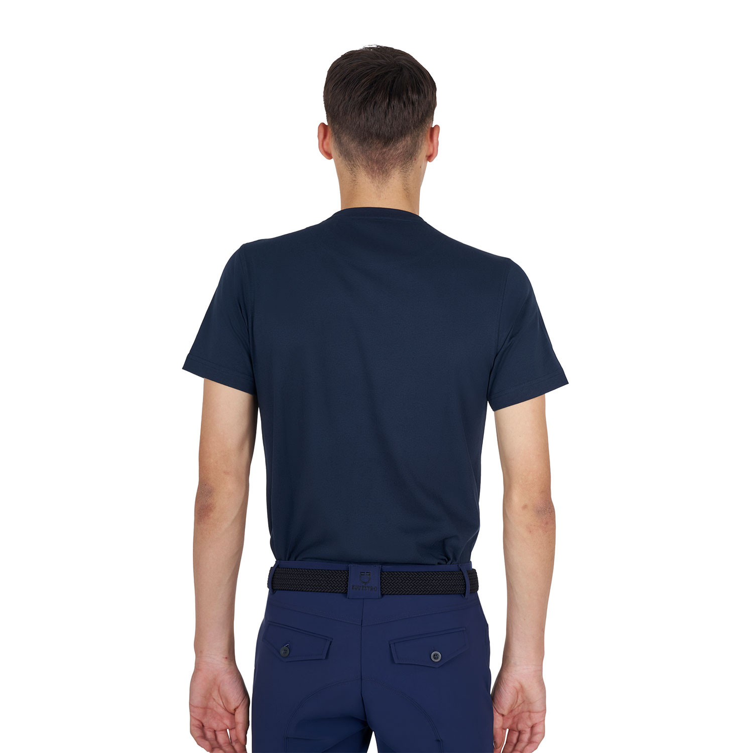 Herren-Basic-T-Shirt mit glänzendem Logo