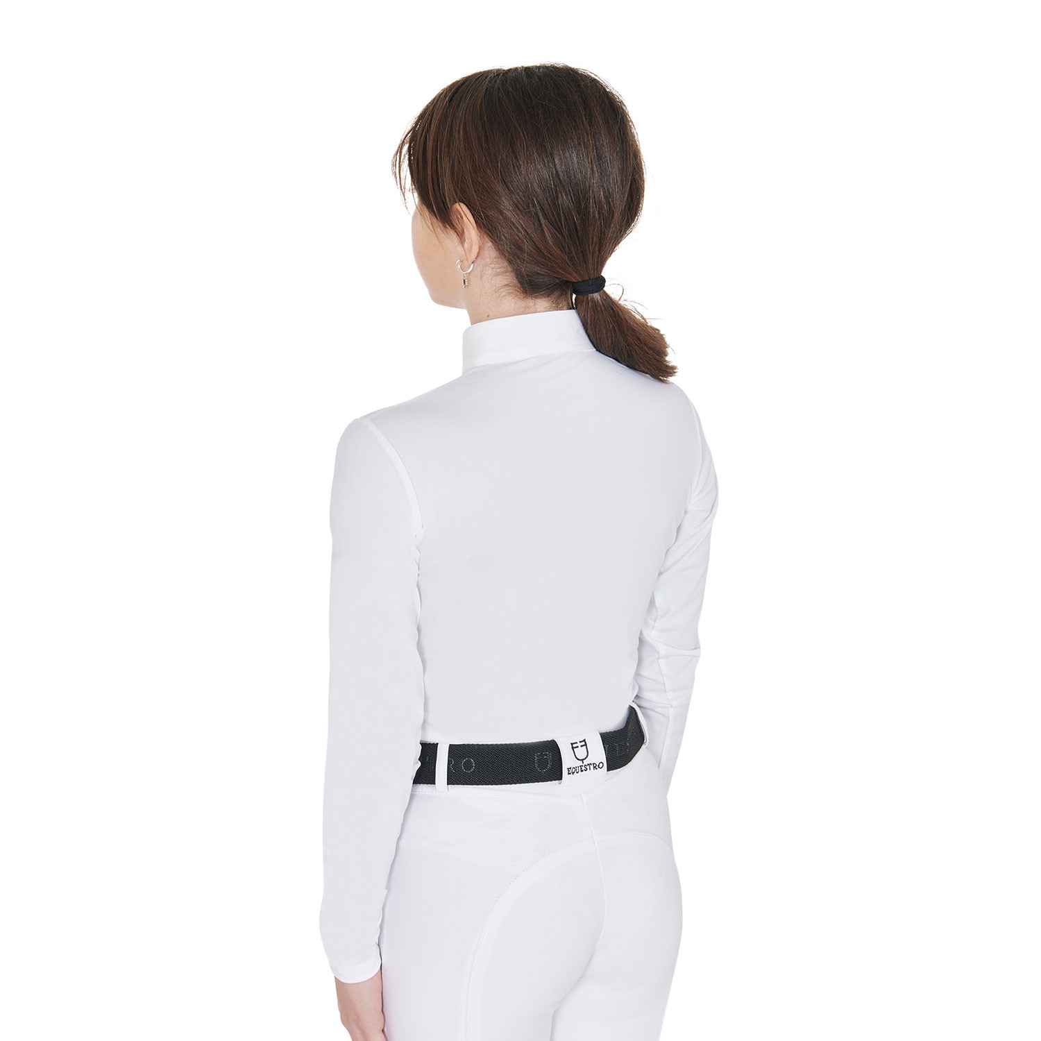 Schmal geschnittenes Anti-UV-Turnierpoloshirt für Mädchen