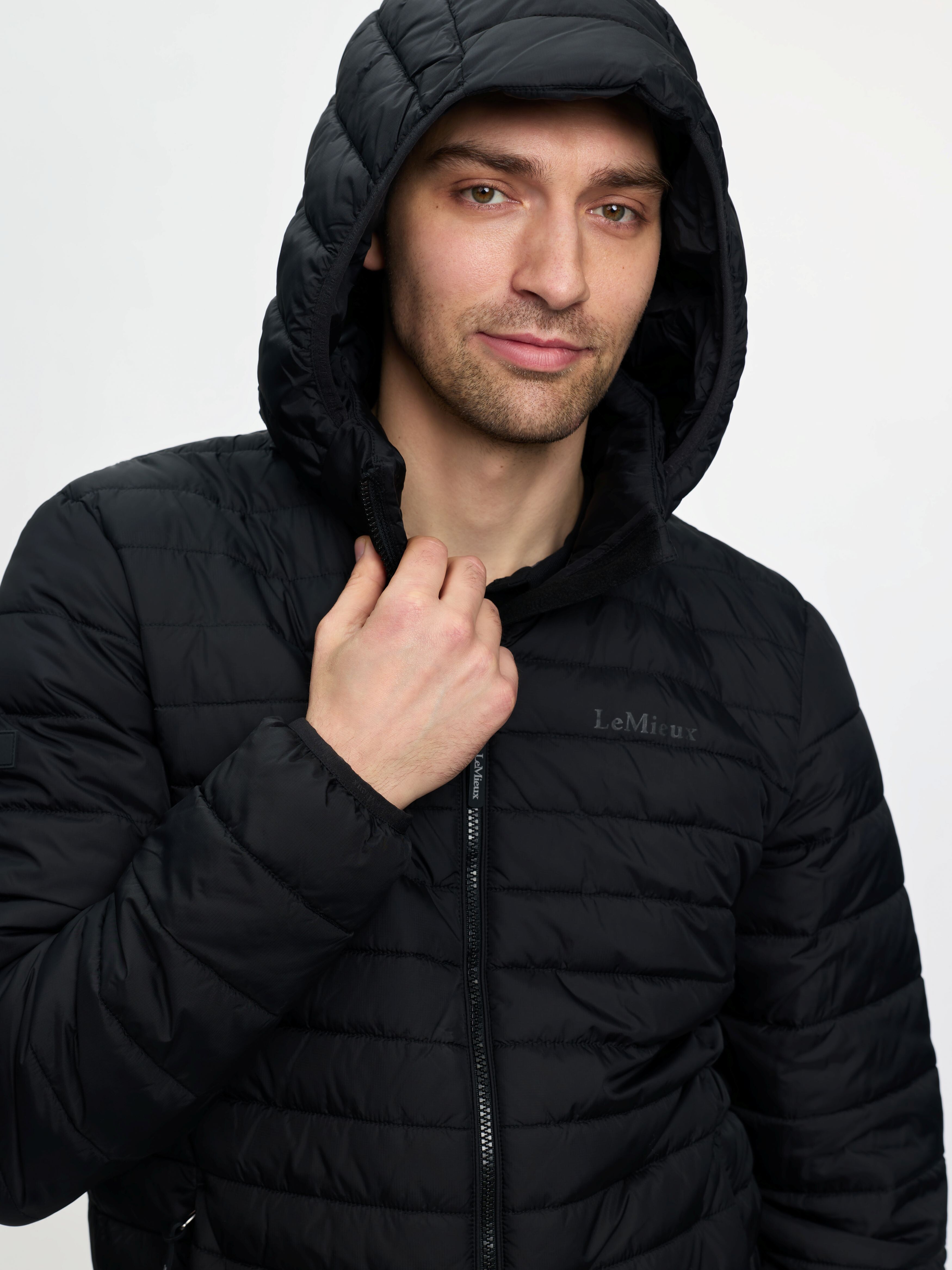 Herren Steppjacke mit Kapuze