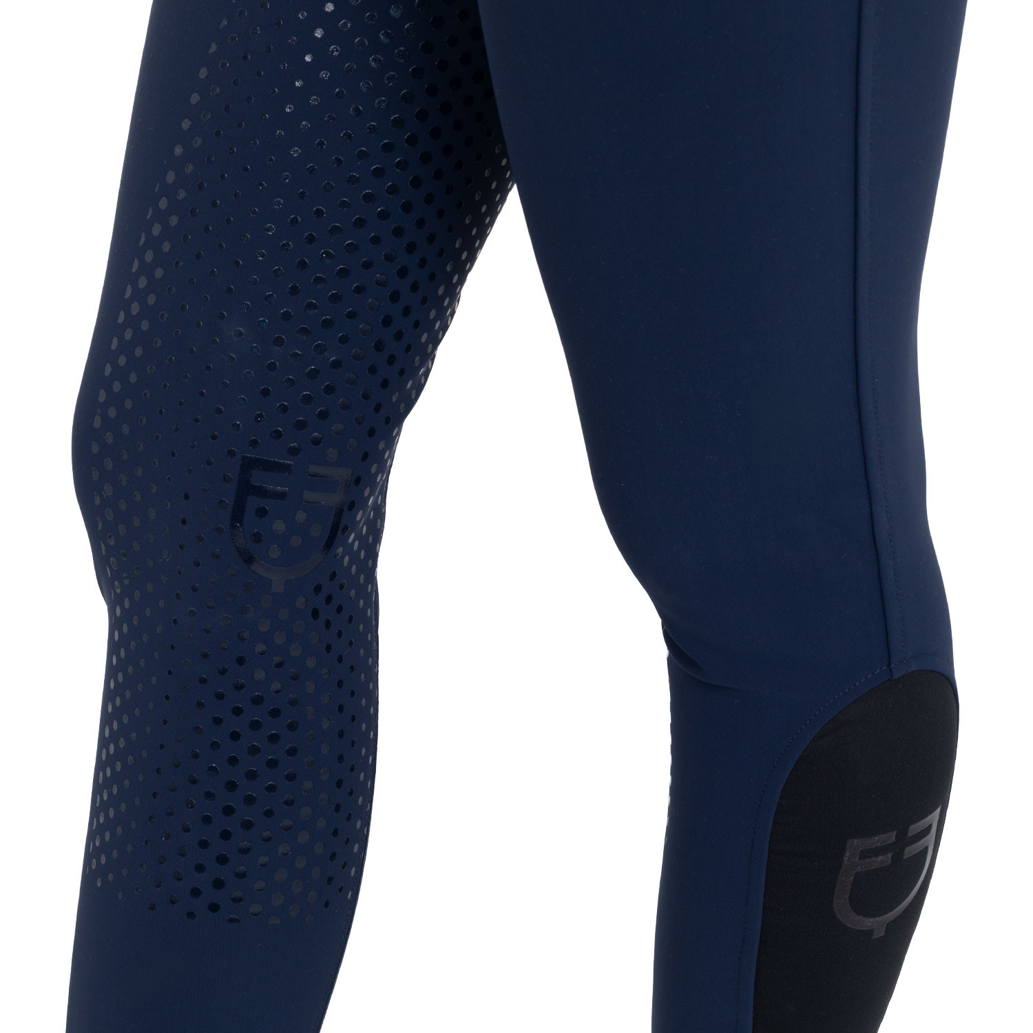 Damen-Reithose mit hohem Bund, Vollbesatz und Strass-Logo