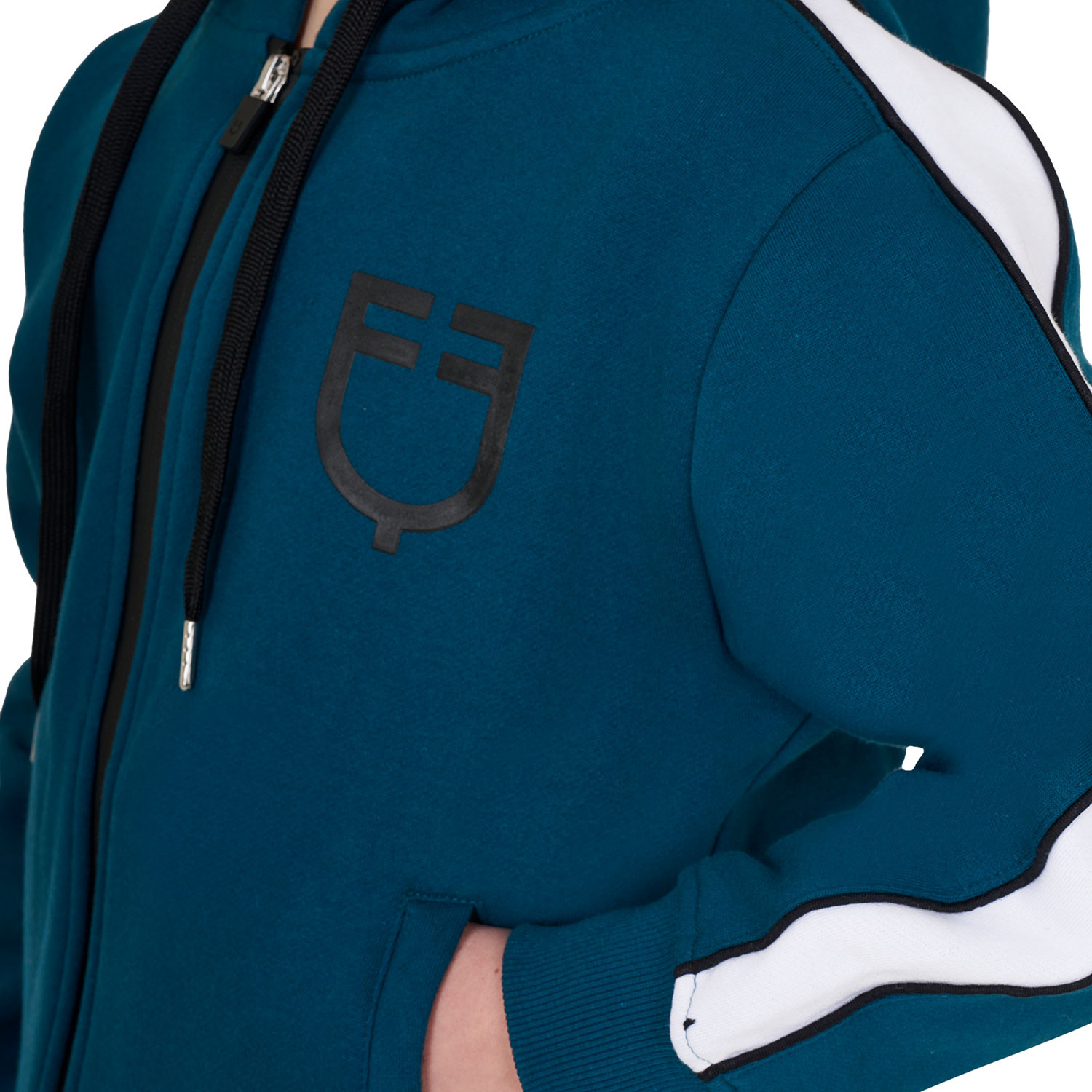 Baumwoll-Hoodie für Mädchen mit Frontreißverschluss
