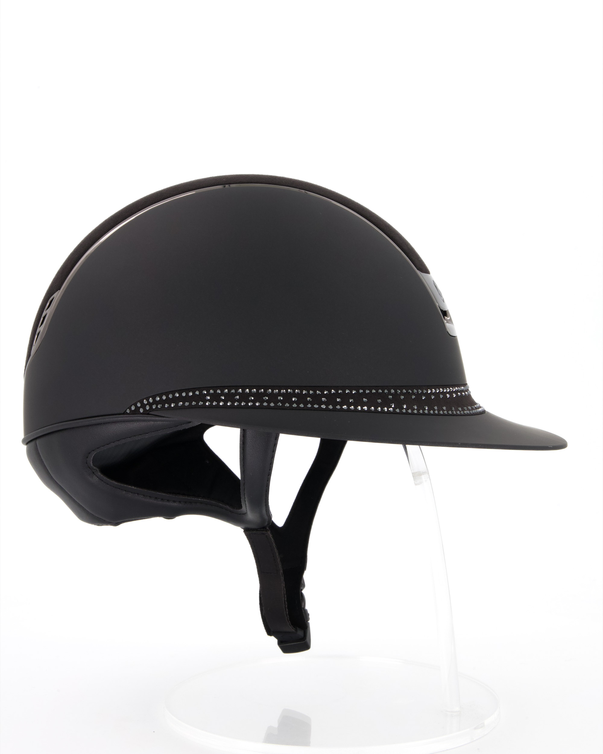 Reithelm 2.0 Miss Shield Shadomatt Black,Top Alcantara Black, Frontal Band Tiara Black, Trim Black Chrome, Blason Black Chrome in schwarz