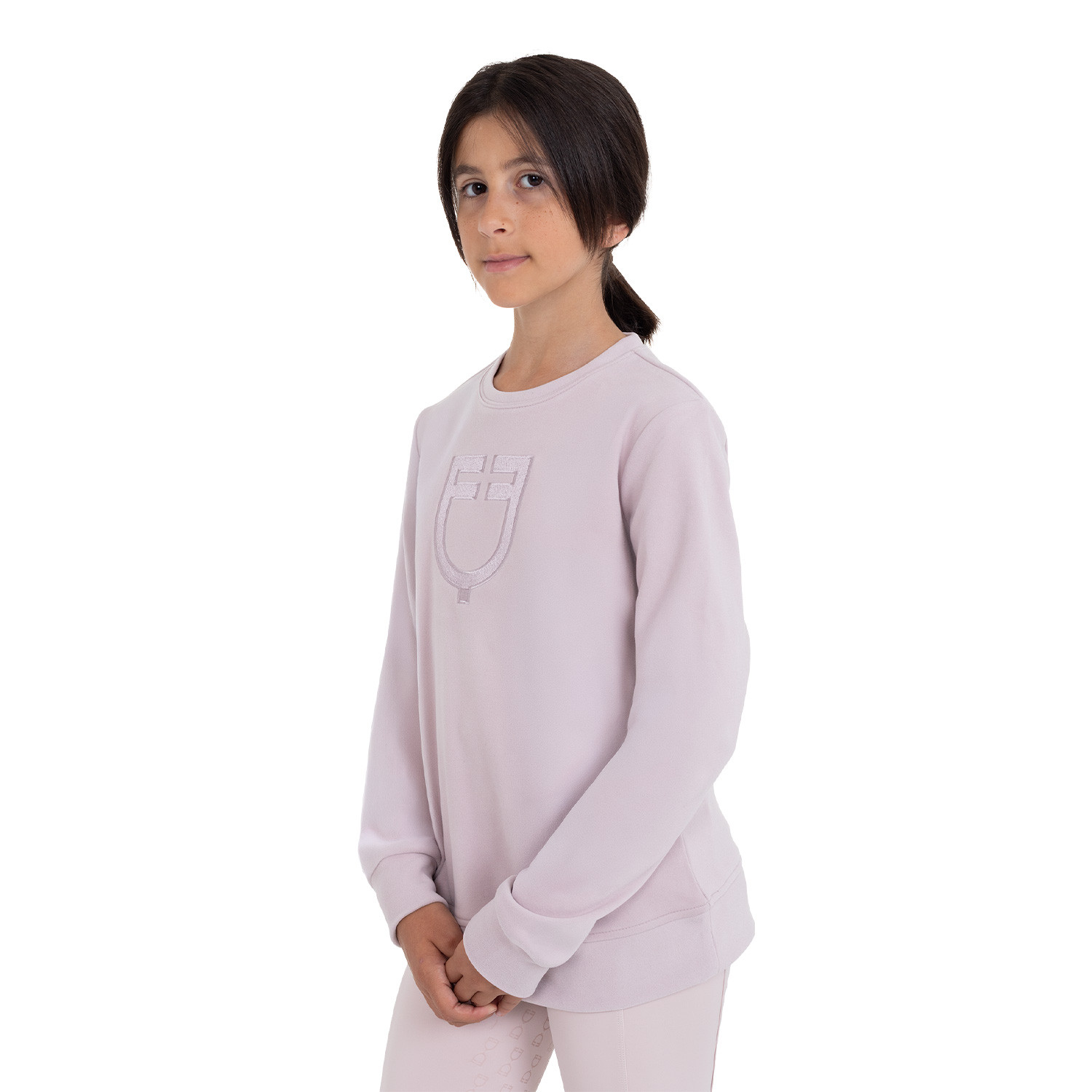 Kinder-Fleece-Sweatshirt Unisex mit Rundhalsausschnitt