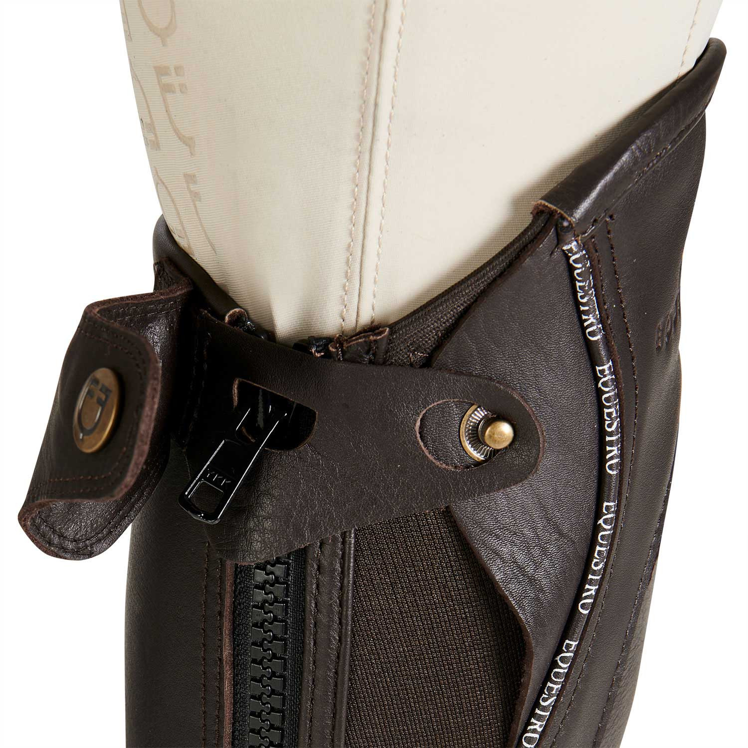 Unisex-Lederstiefeletten mit Kontrastprofil