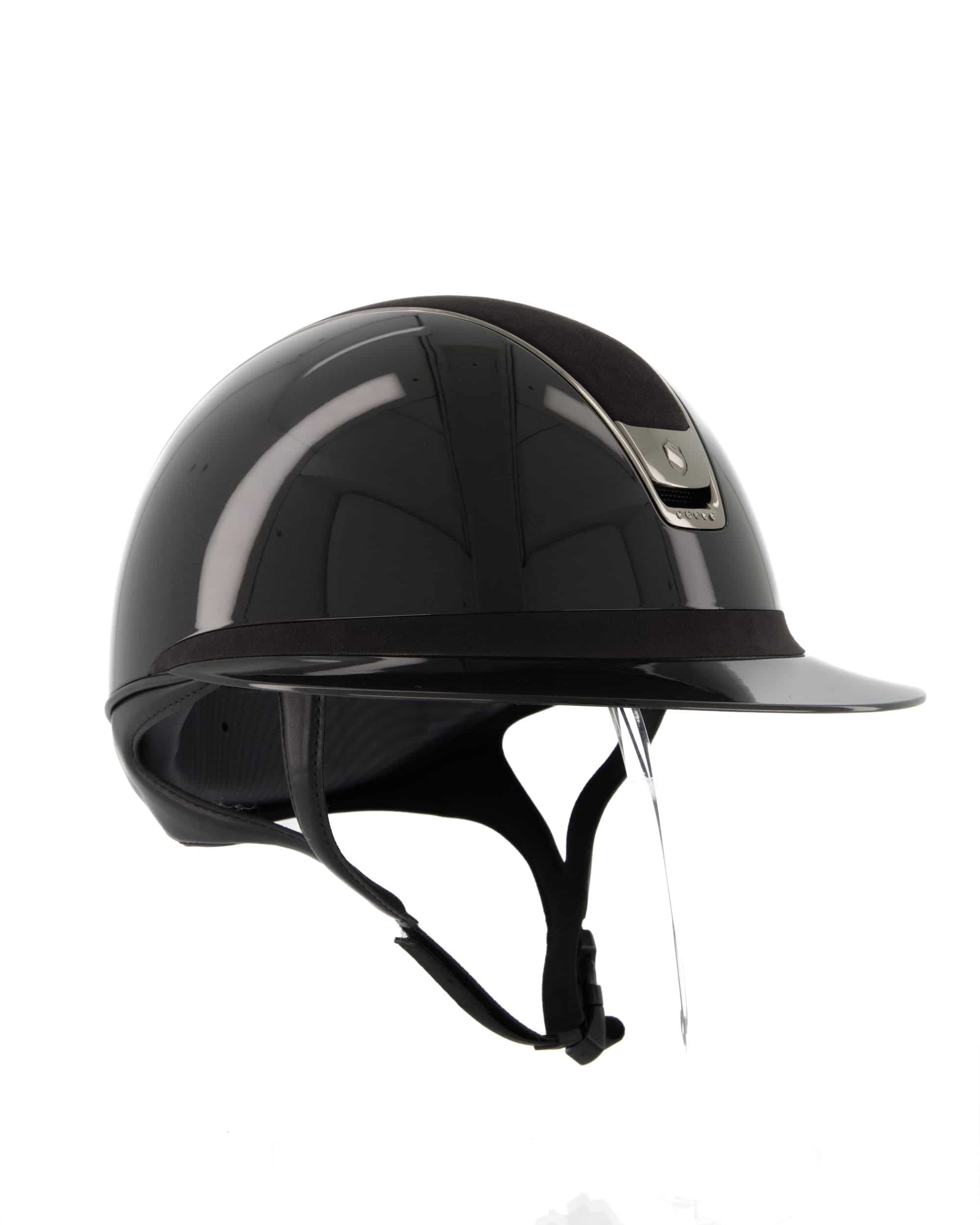 Riding helmet 2.0 Miss Shield Shadowglossy Alcantara 5 Swarovski in black