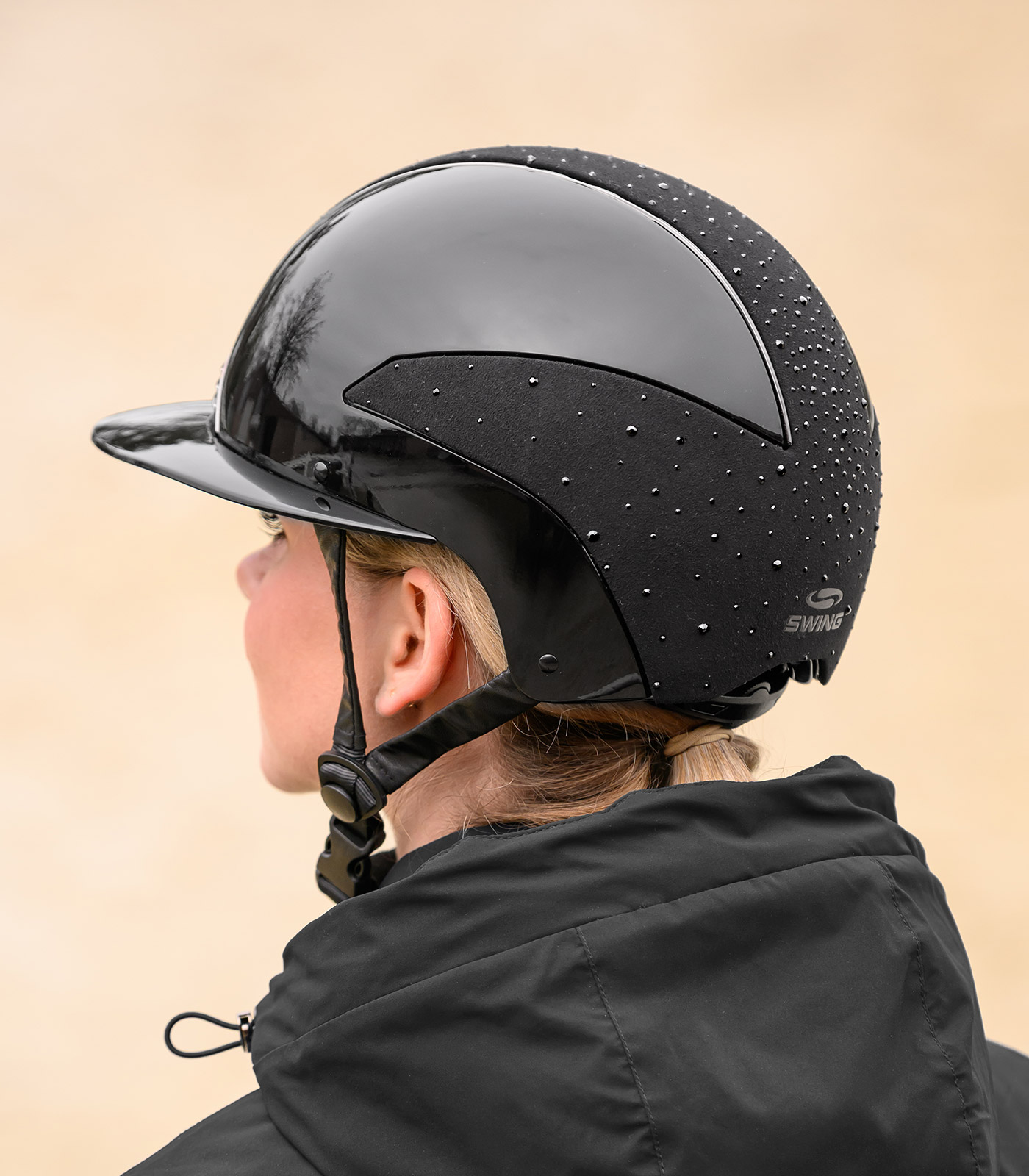 H24 Lady Spark, zwart glanz + glitzer