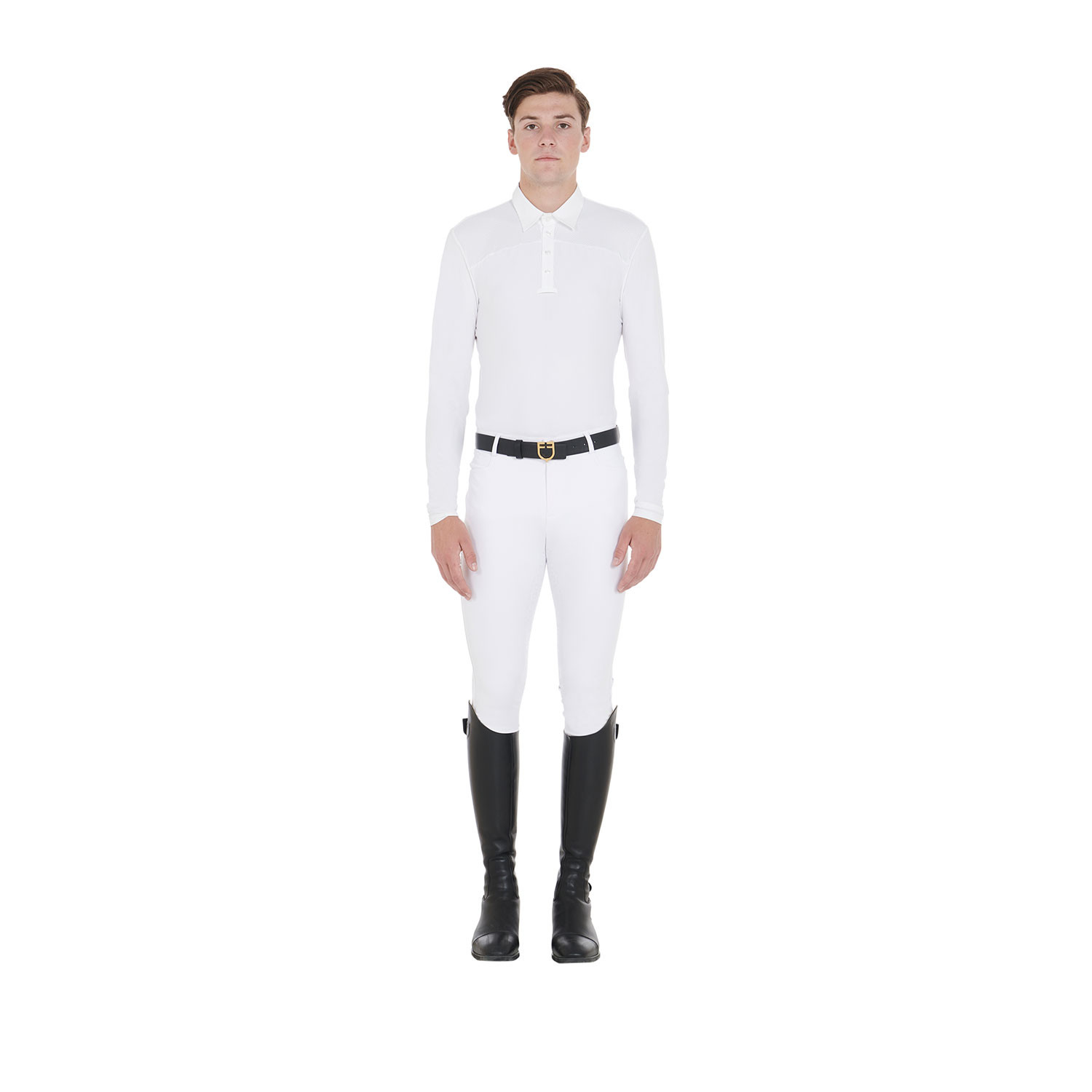 Langärmliges Herren-Turnierpolo