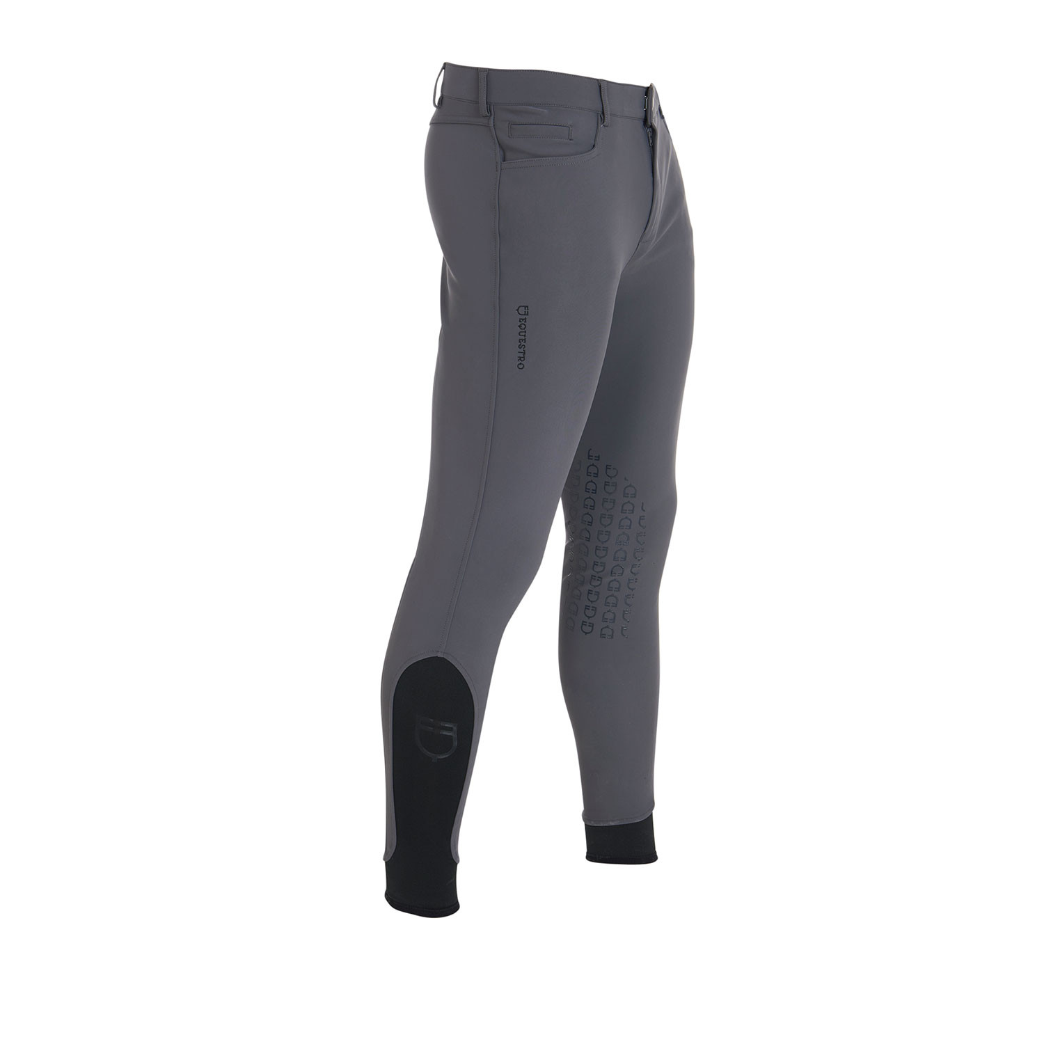 Schmale Herren-Reithose mit Grip und Logo
