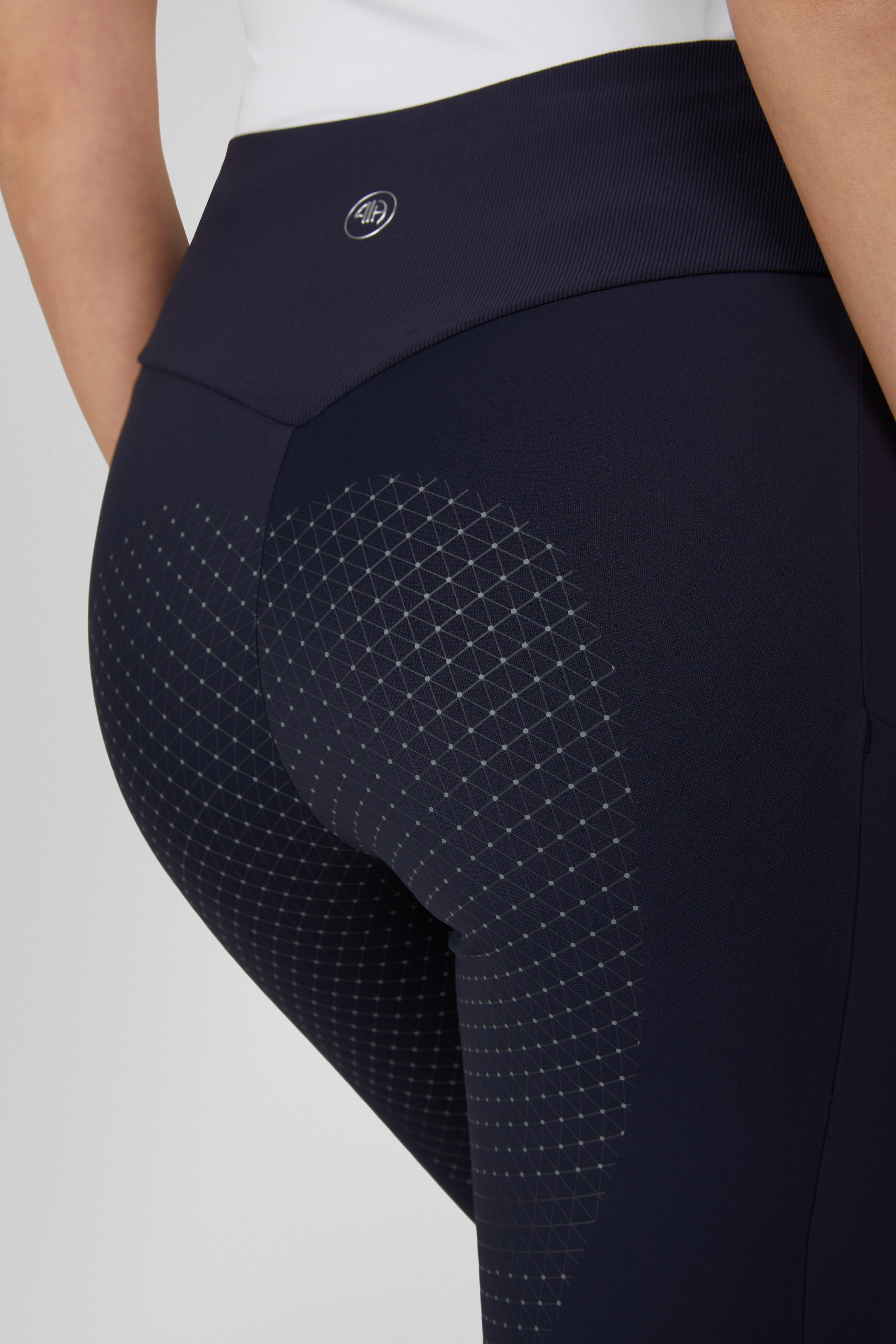 Reithose Damen YELLA Matrix Highwaist GripTec Vollgrip in nightblue